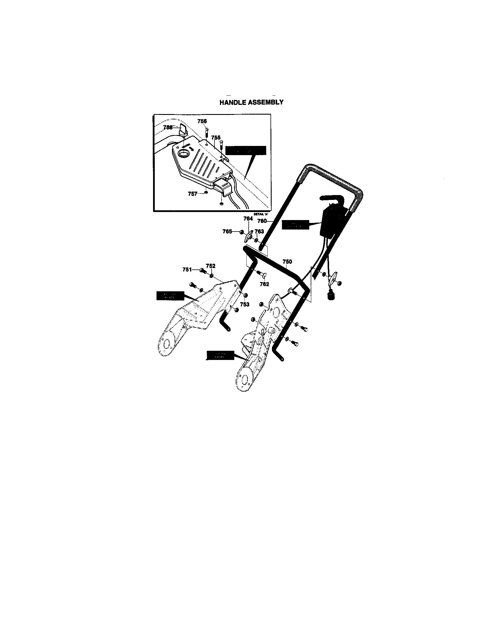 Craftsman 536882091 handle assembly diagram