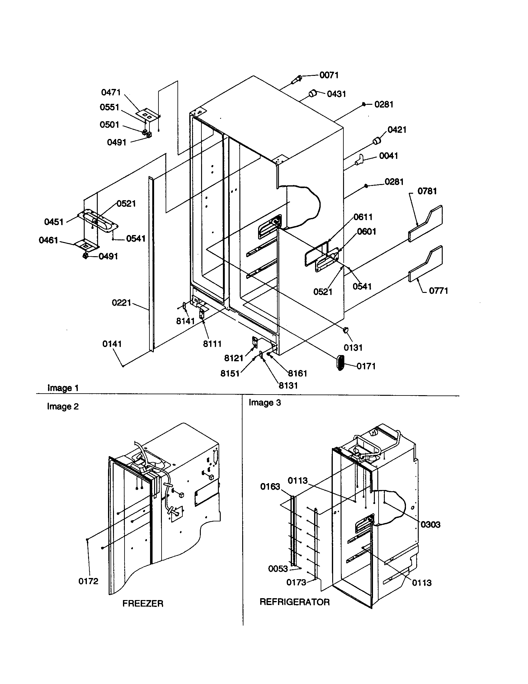 Amana SSD25TW-P1190316WW cabinet diagram