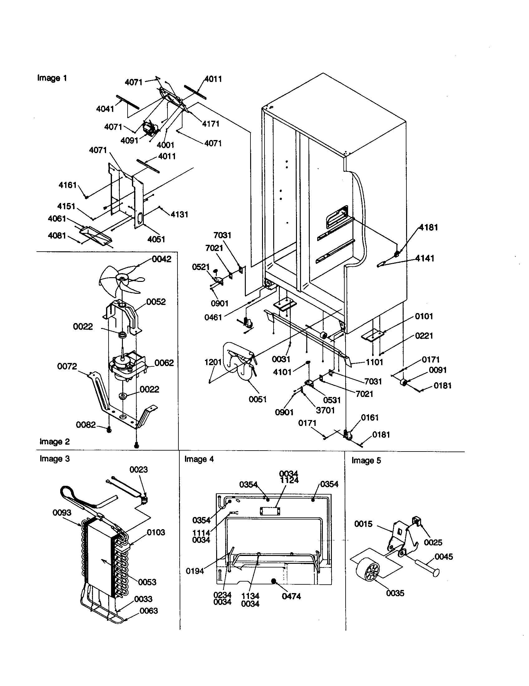 Amana SSD25TW-P1190316WW drain systems/rollers/evaporator diagram