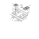 Whirlpool GS395LEHS4 cooktop diagram