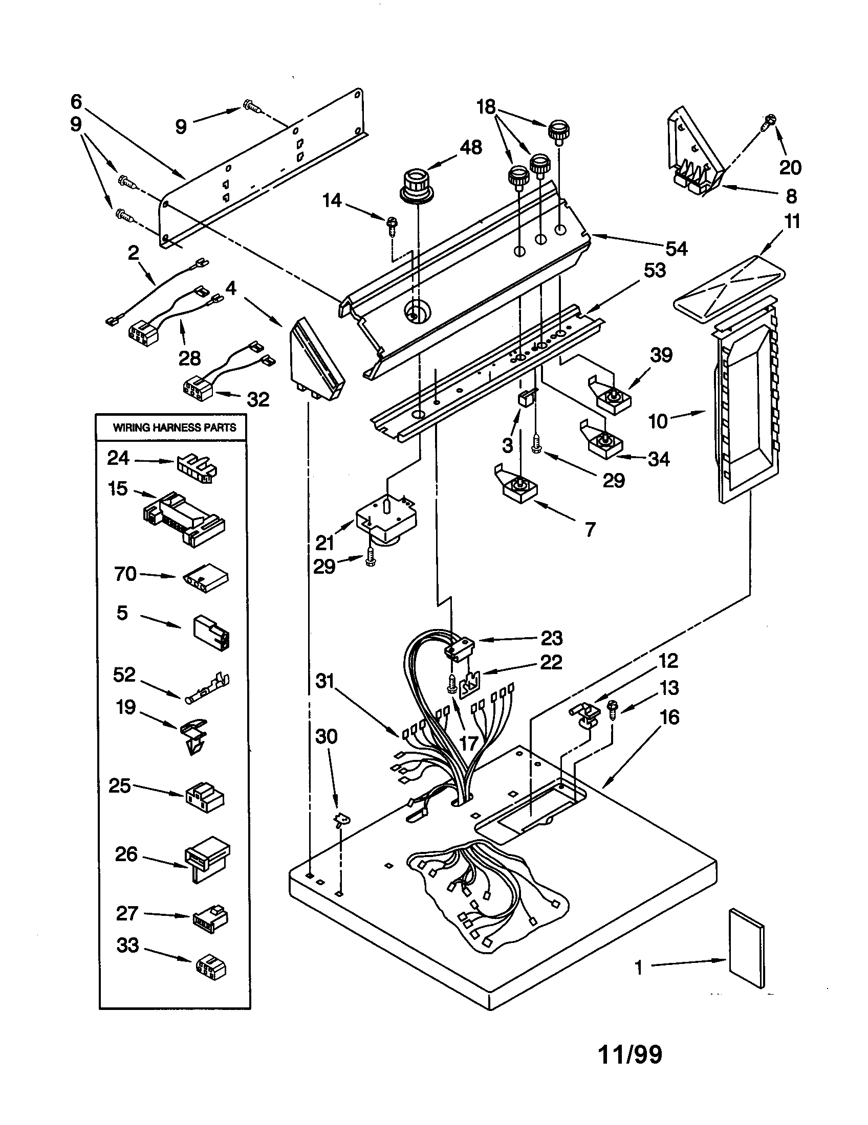 Whirlpool LGQ8857HQ1 top and console diagram
