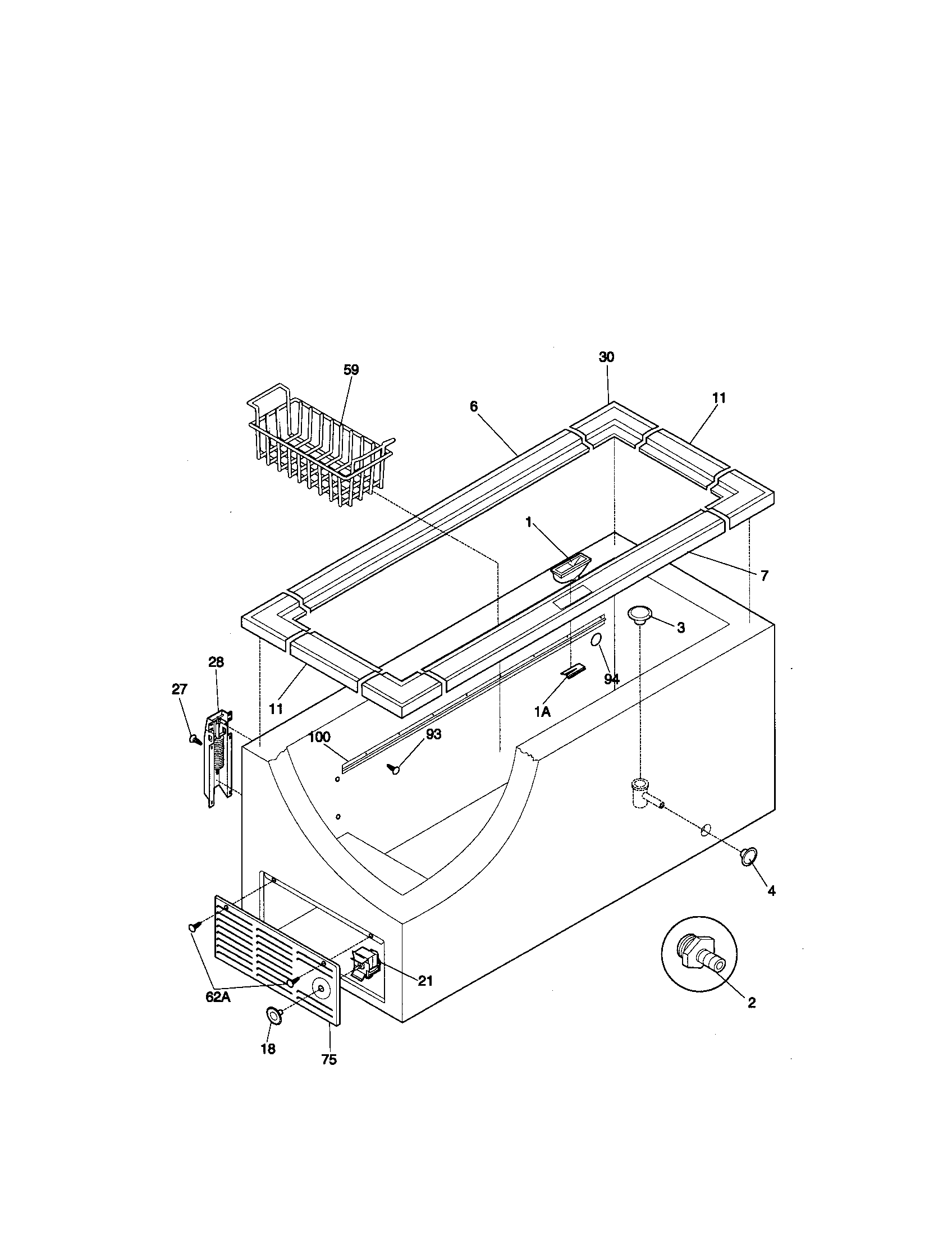 Kenmore 2539183512 cabinet diagram