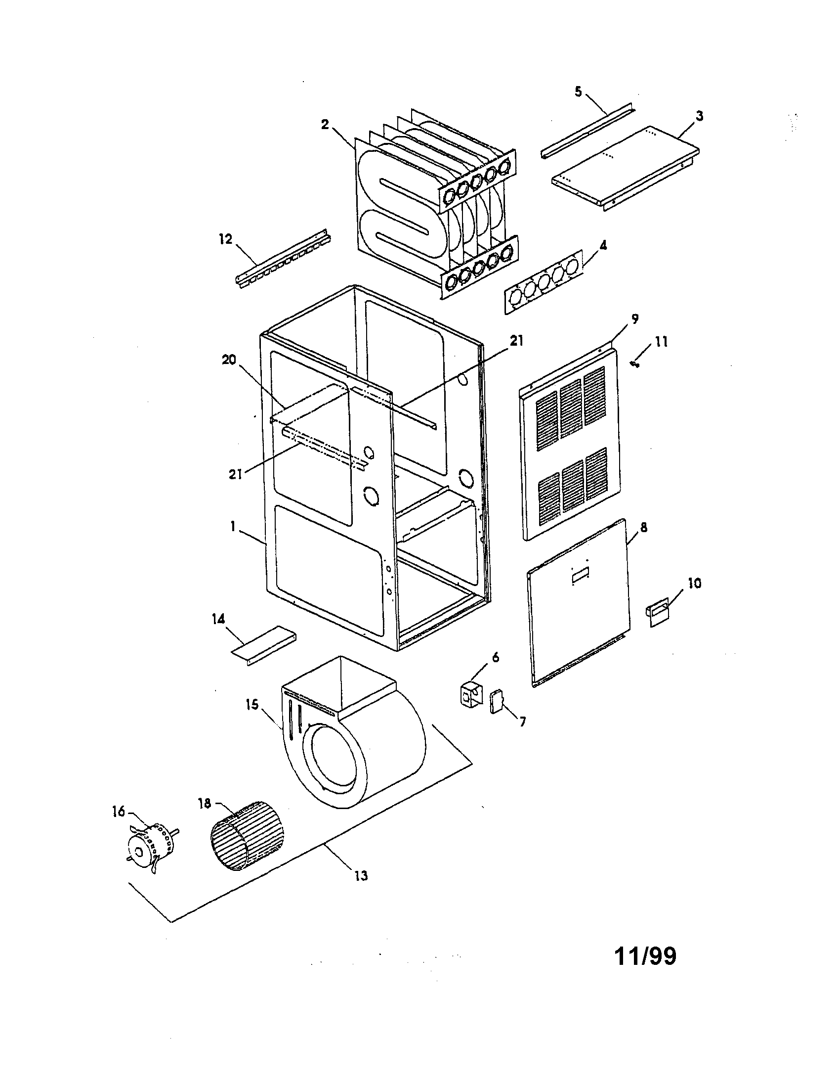 Goodman GMN100-4 heat exchanger diagram