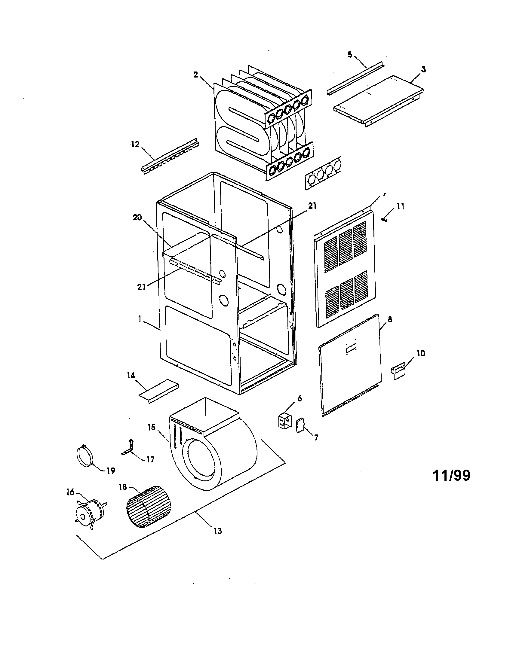 Goodman GMN120-5 heat exchanger diagram
