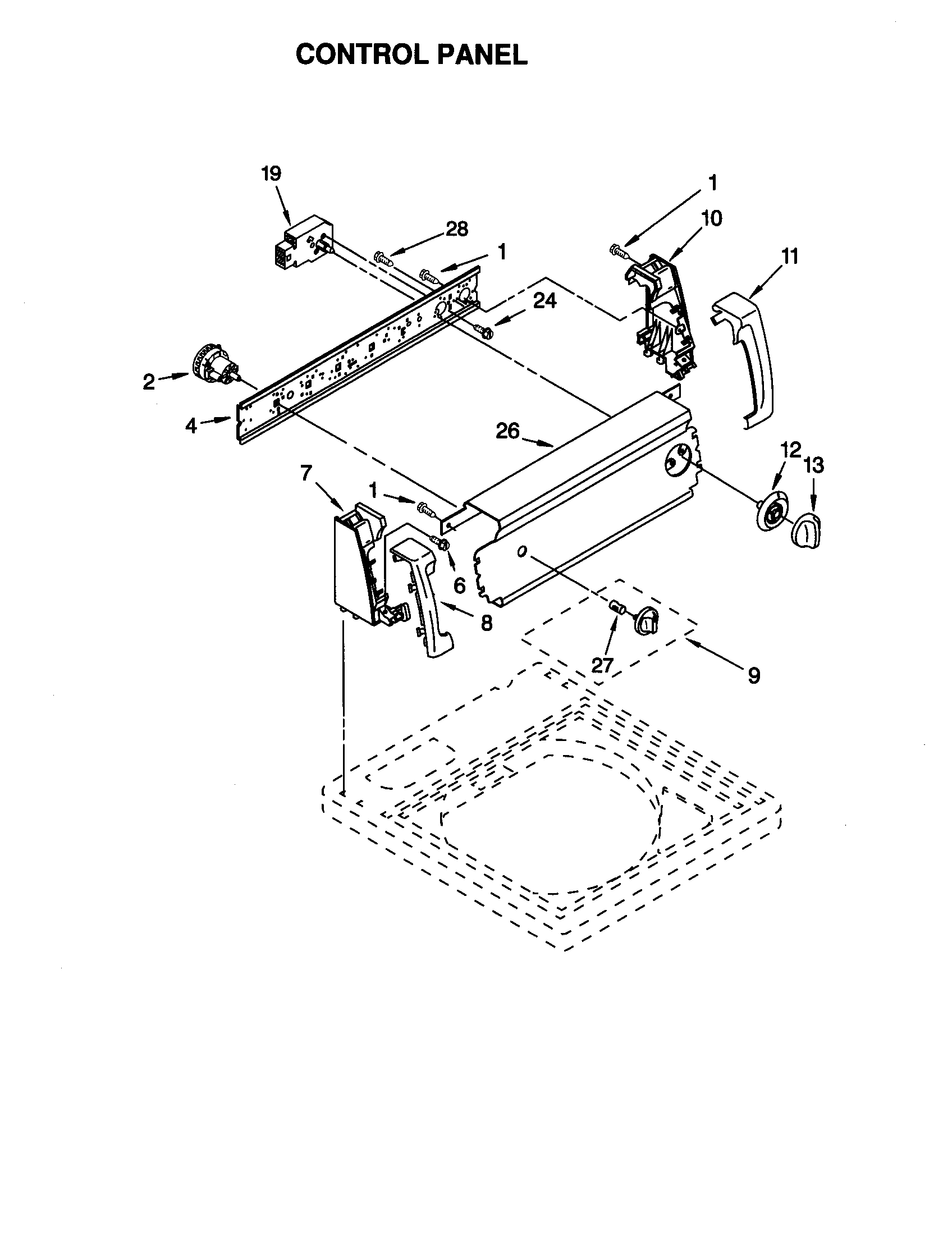 Kenmore 11020442990 control panel diagram