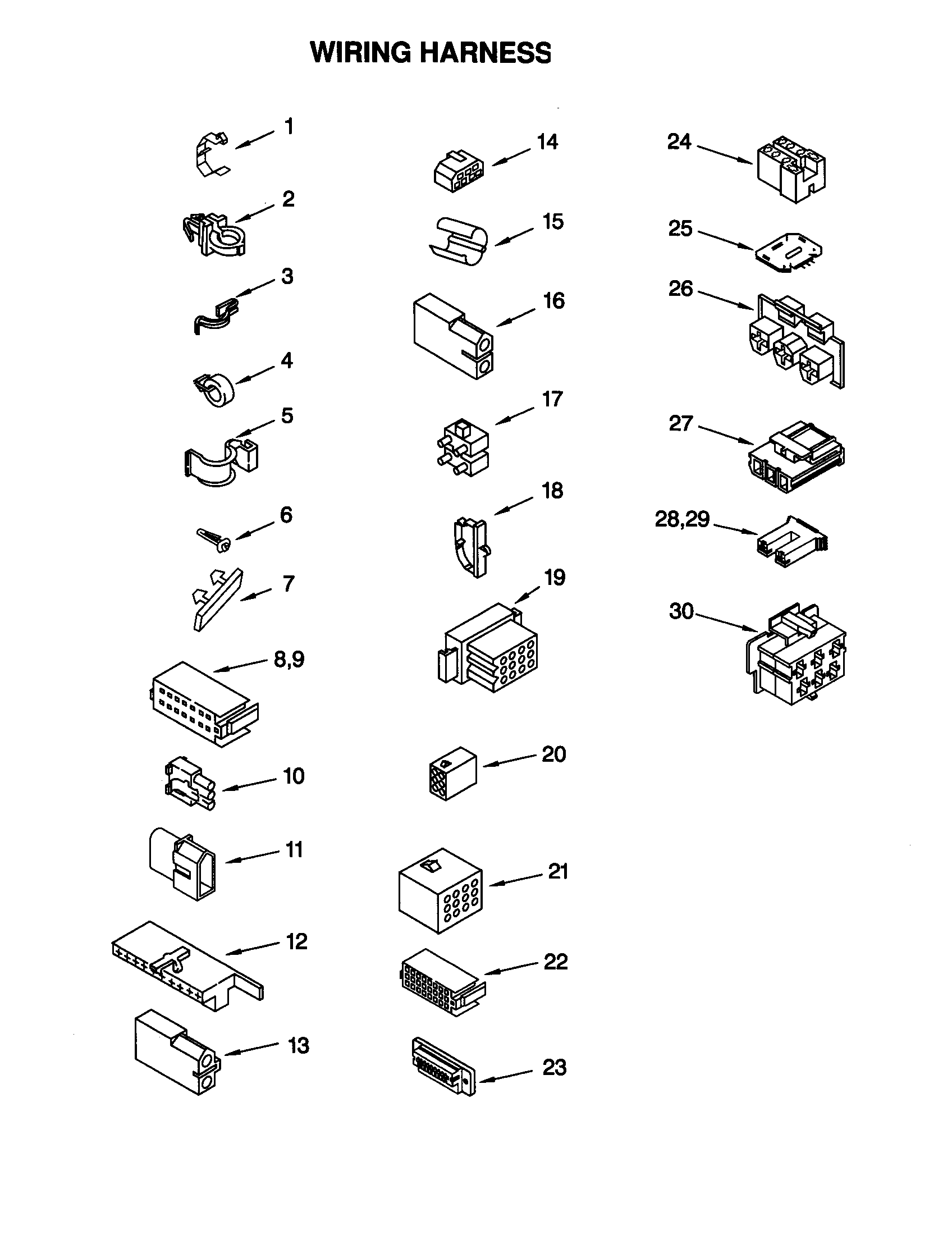 Kenmore 11020442990 wire harness diagram