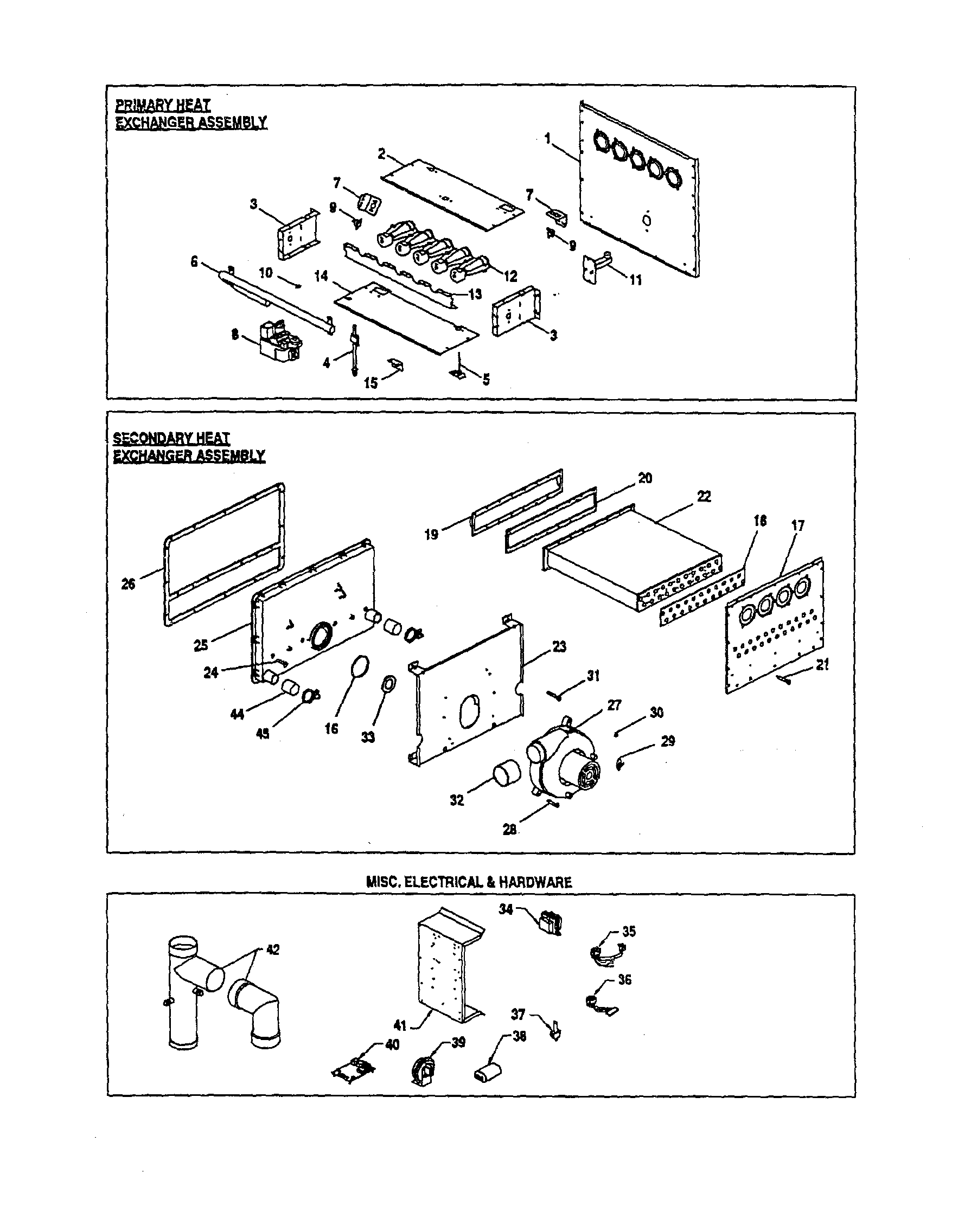GMC GMN080-4 heat exchangers/misc. electrical diagram
