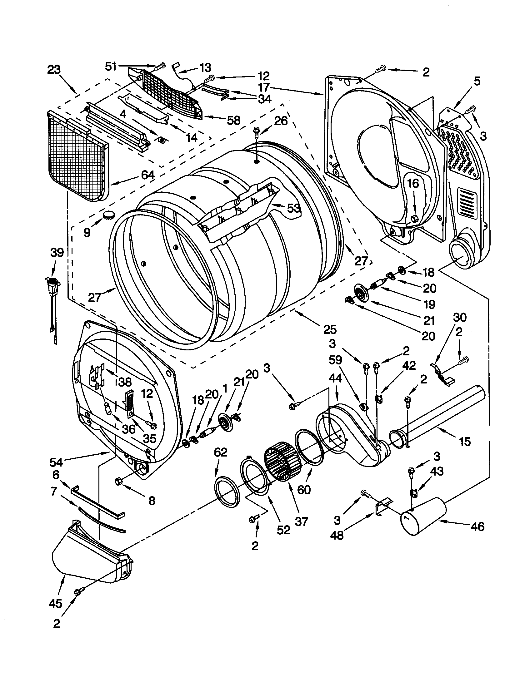 Kenmore 11070932990 bulkhead diagram