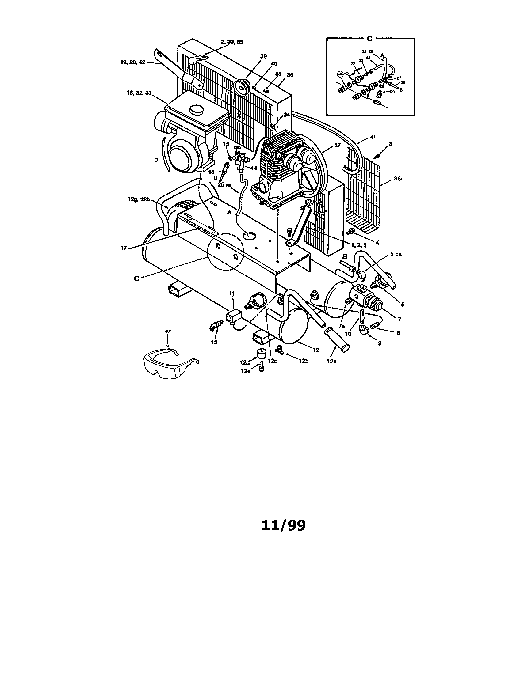 Makita MAC6000 air compressor diagram