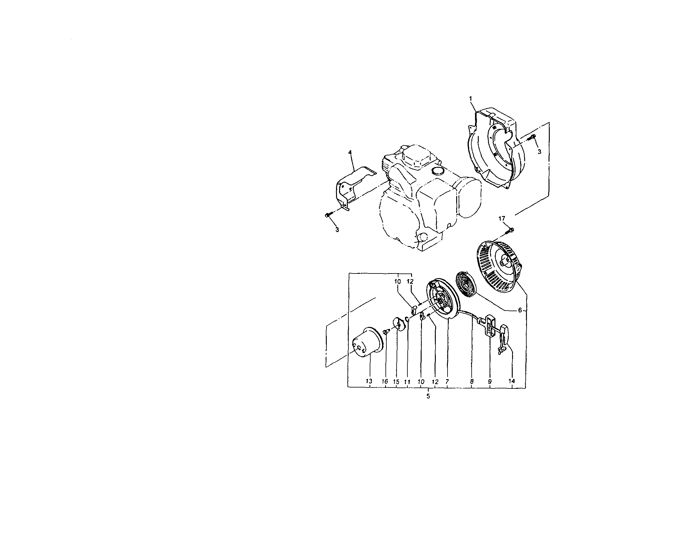 Makita MAC6000 blower housing diagram