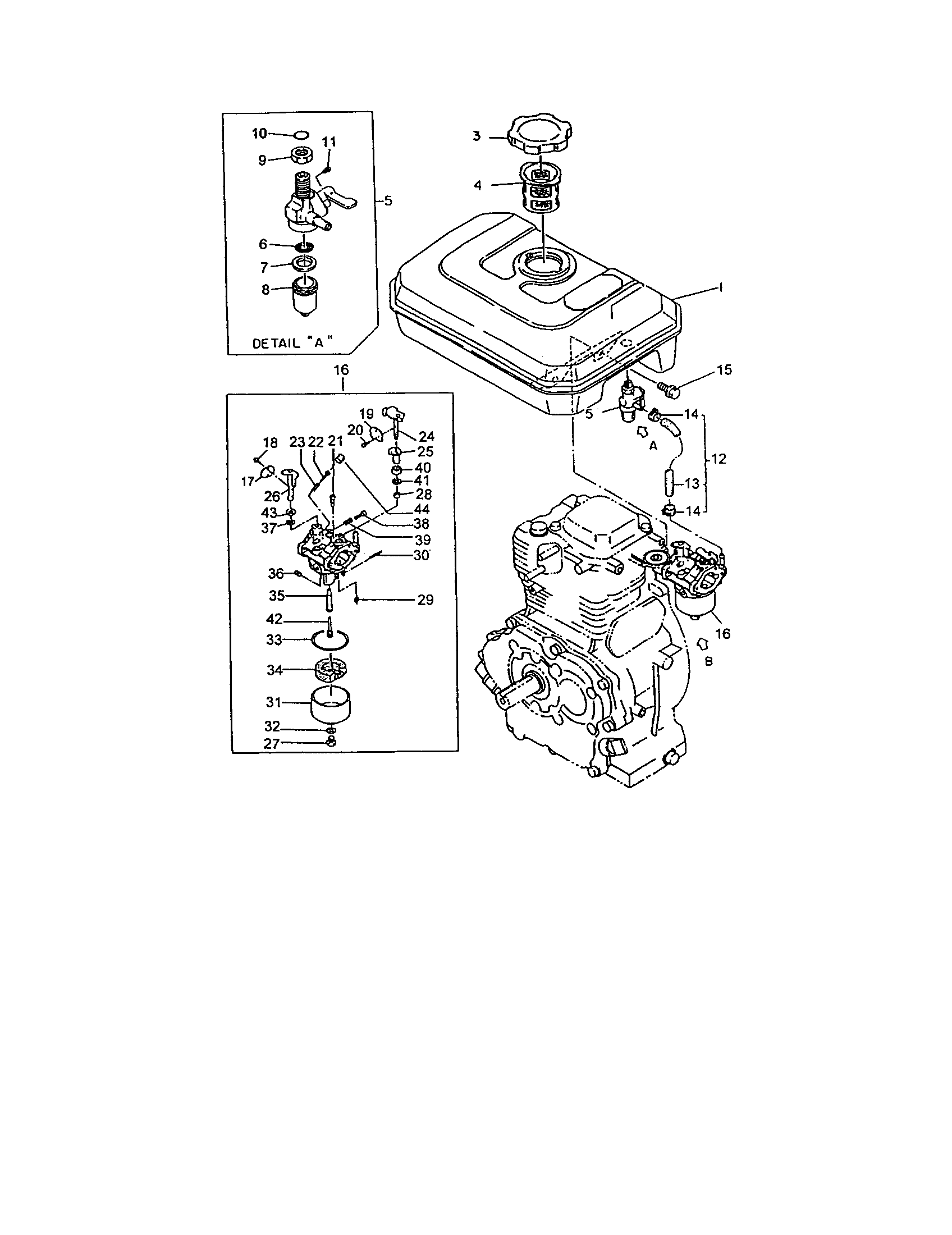 Makita MAC6000 fuel tank diagram