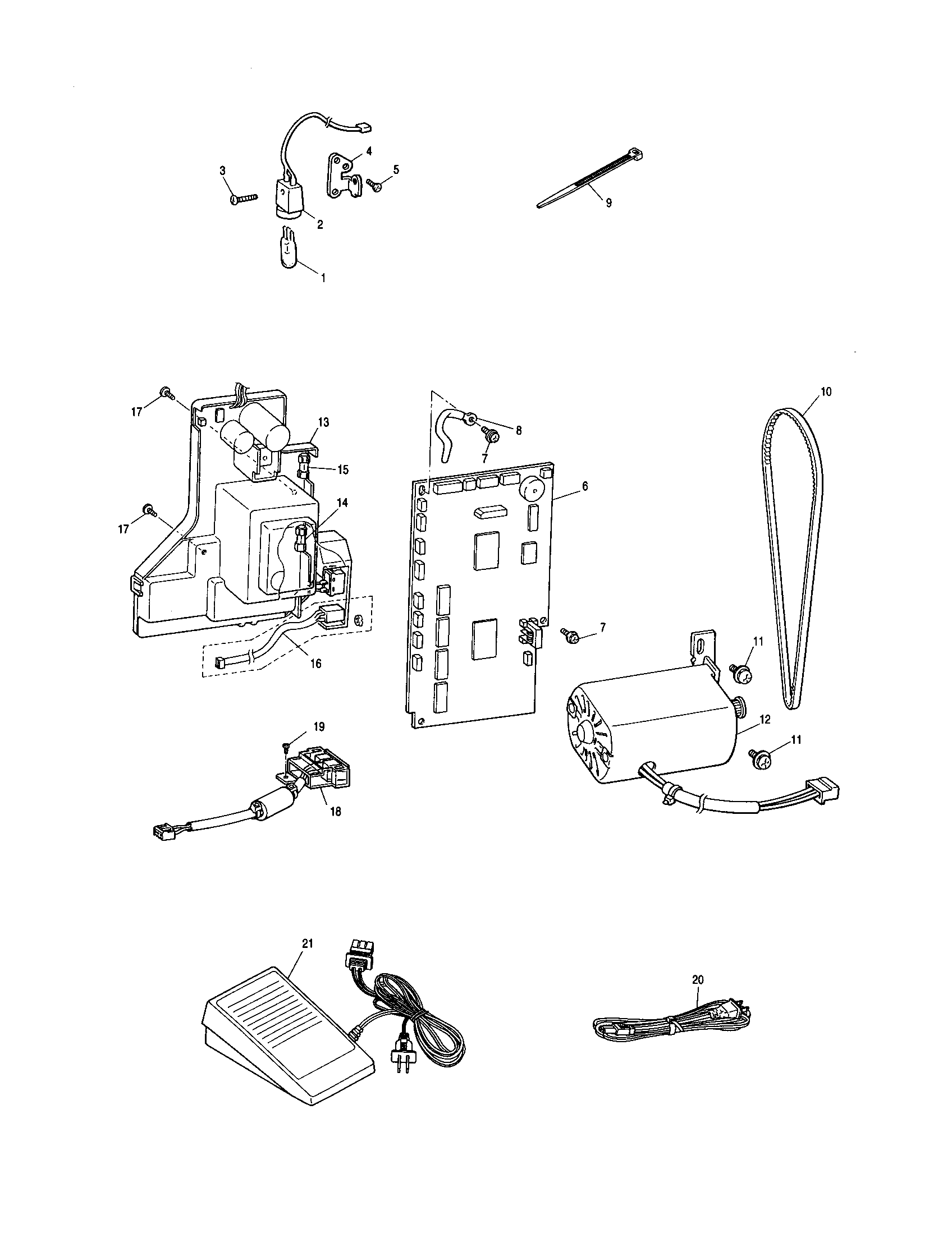 Brother SUPER ACE 1 main pc assembly diagram