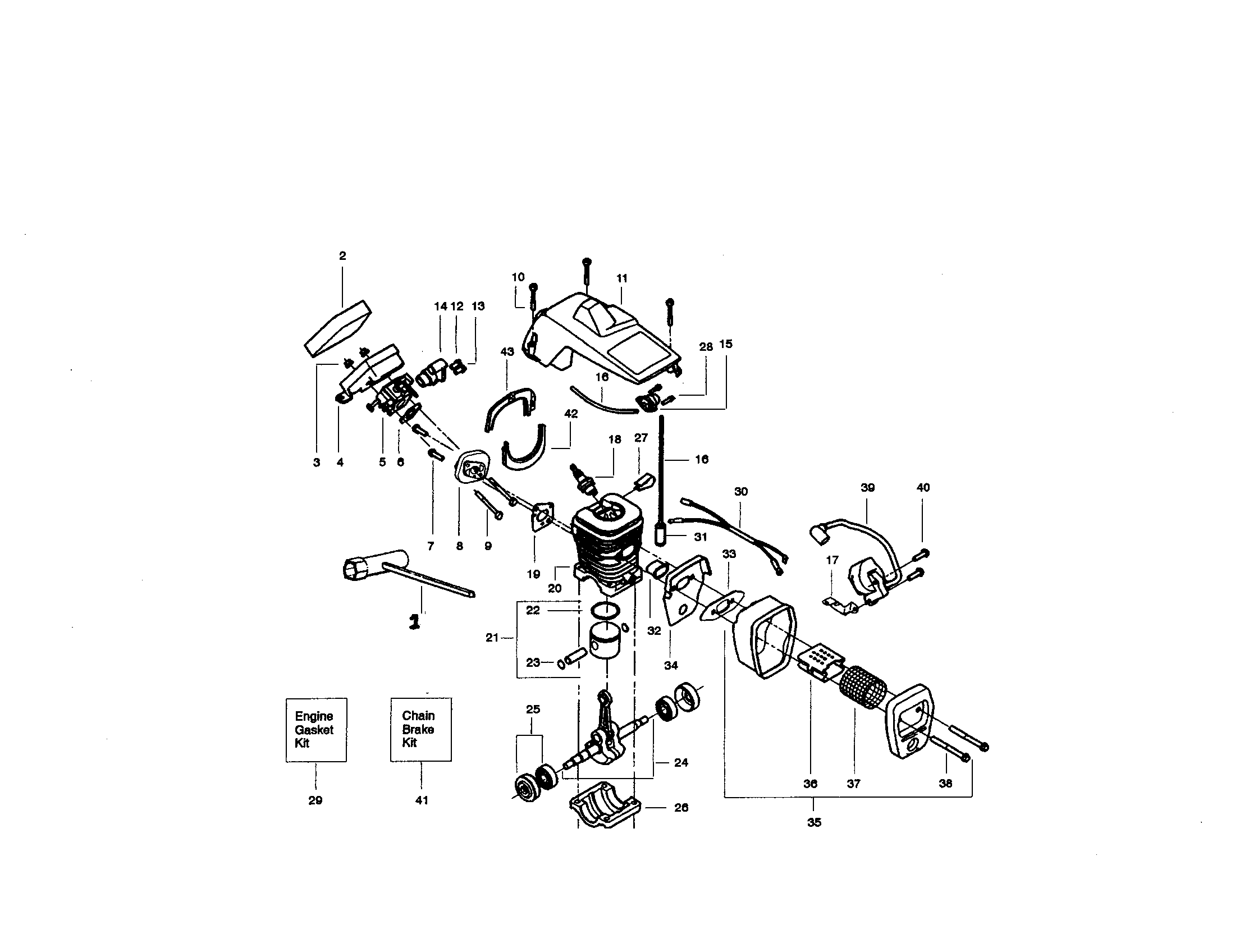 Craftsman 358350280 crankcase diagram