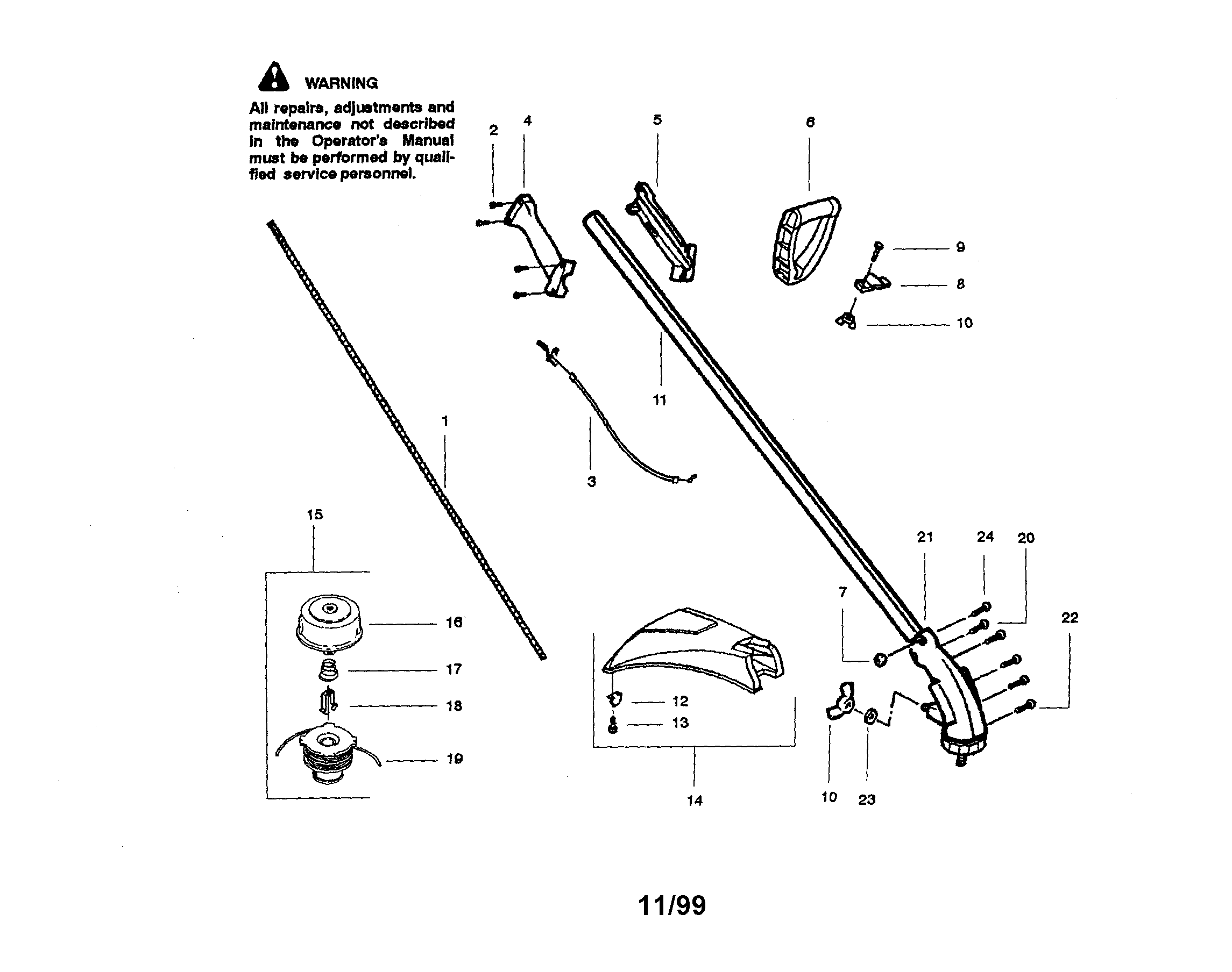 Craftsman 358796200 trimmer diagram