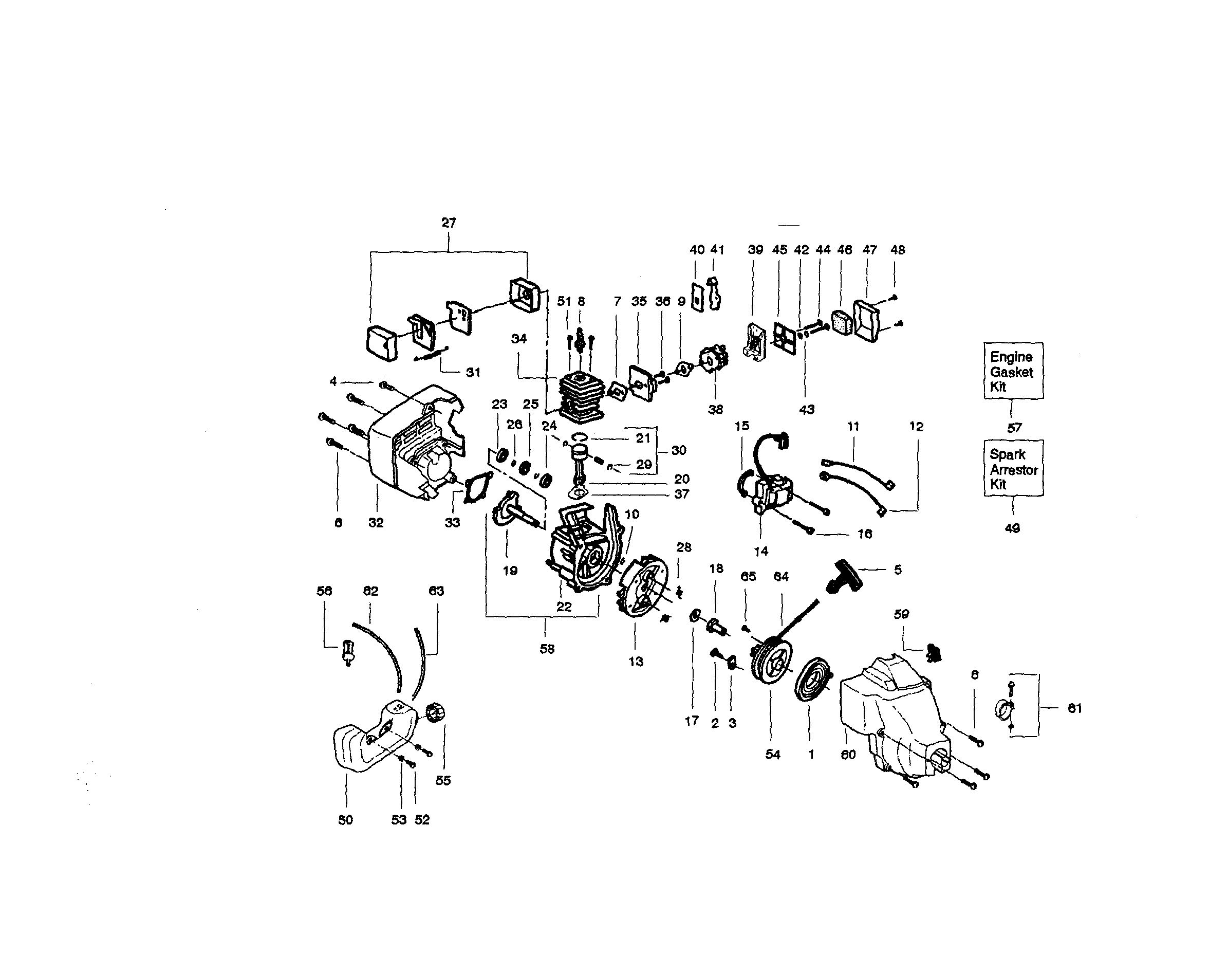 Craftsman 358796200 crankcase diagram
