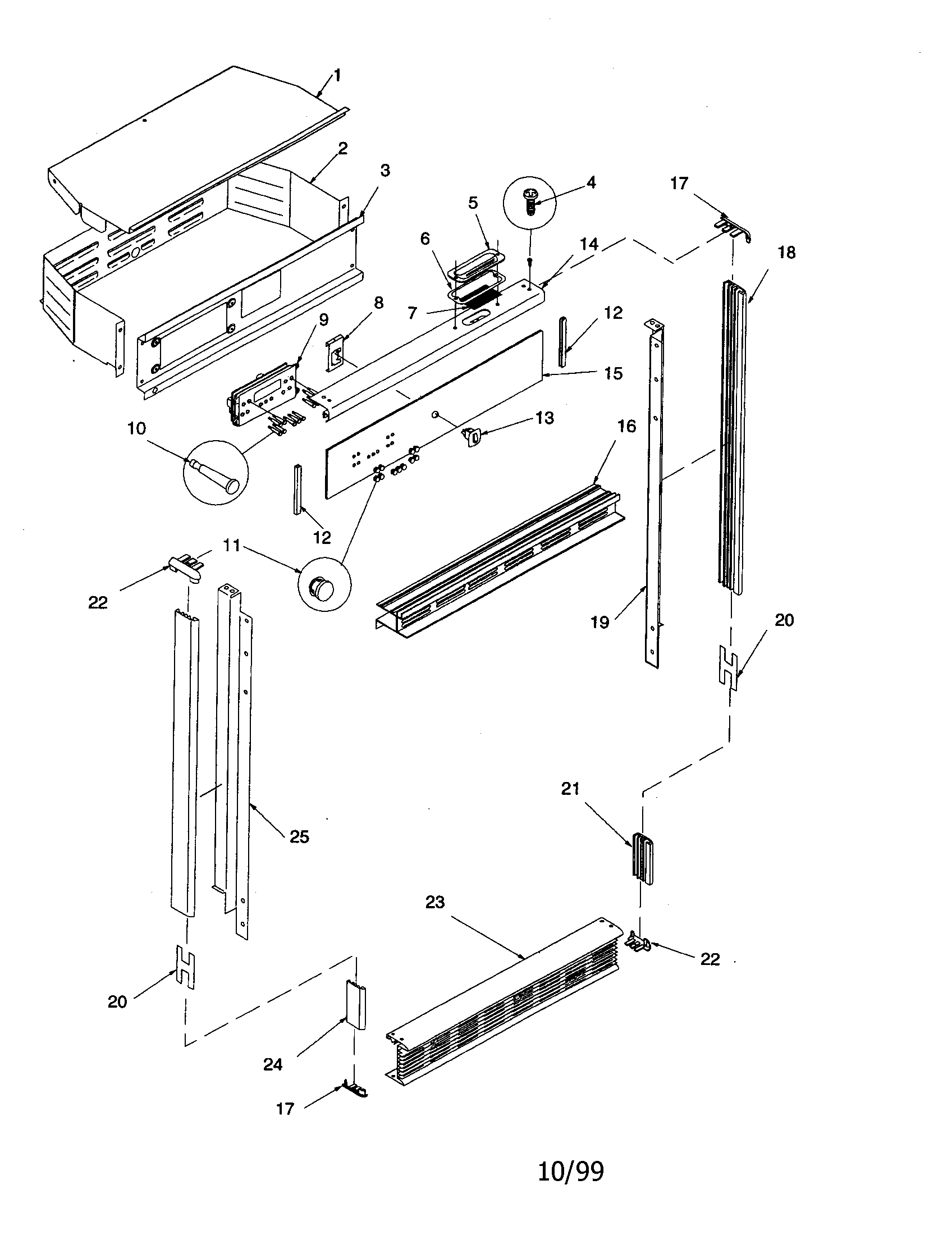 Amana AOES2430E-P1132363NE control panel diagram