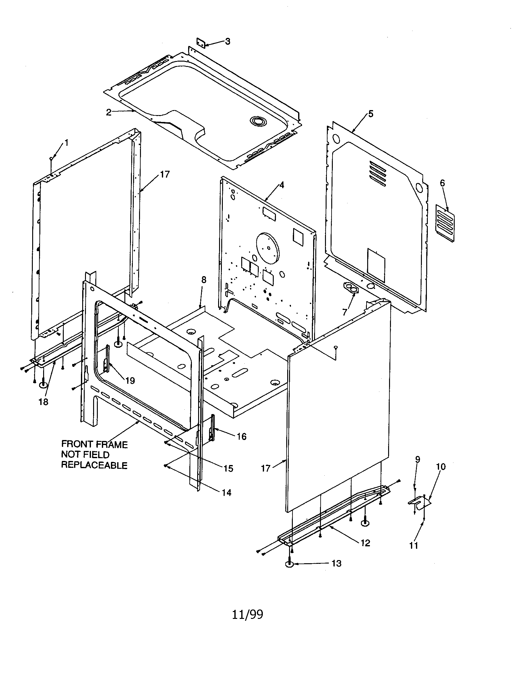 Amana ARR3100L-P1143649NL cabinet diagram