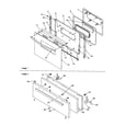 Amana ARG3601LL-P1143357NLL oven door and broiler door diagram