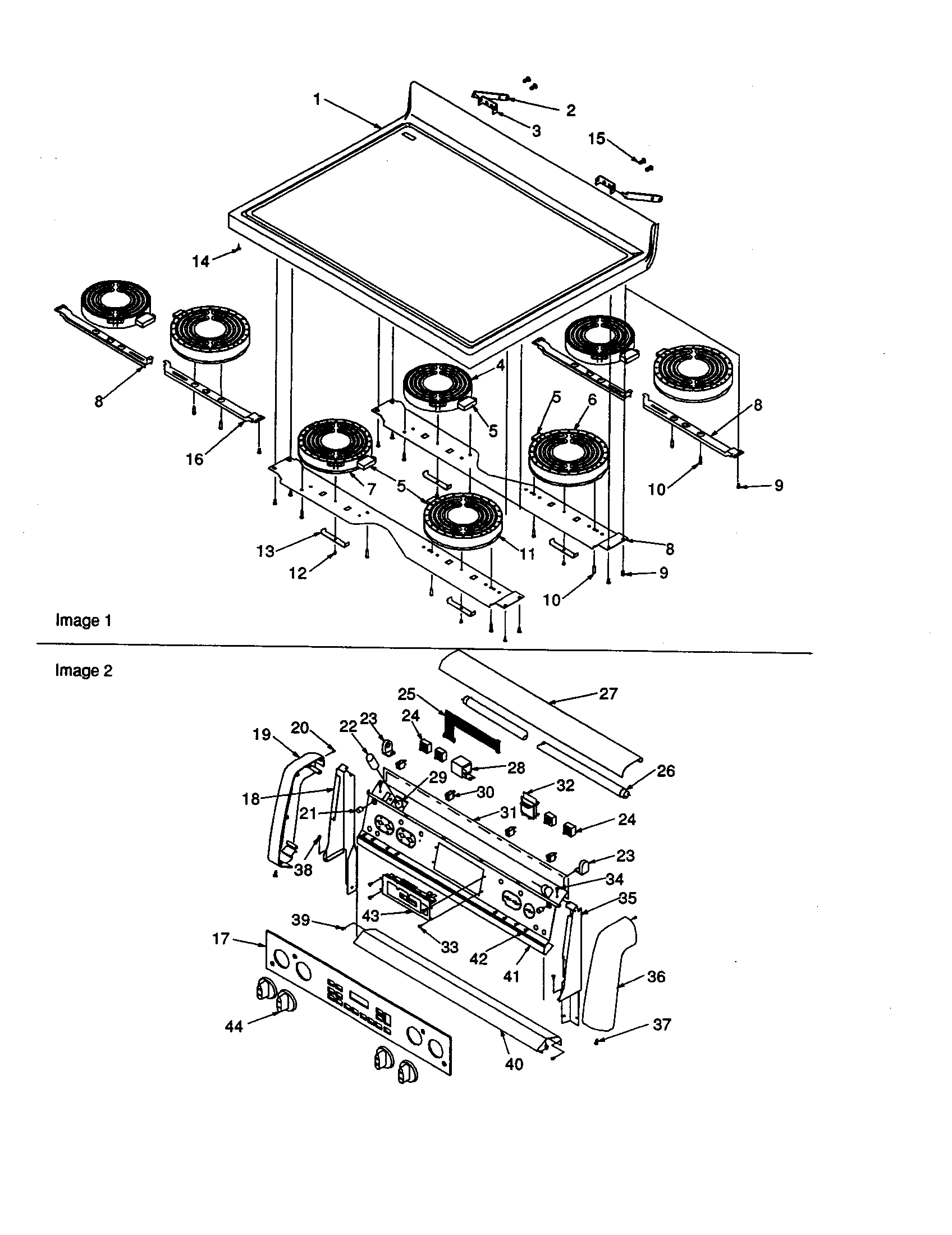 Amana ZRTC8500E-P1143803NE main top and backguard diagram