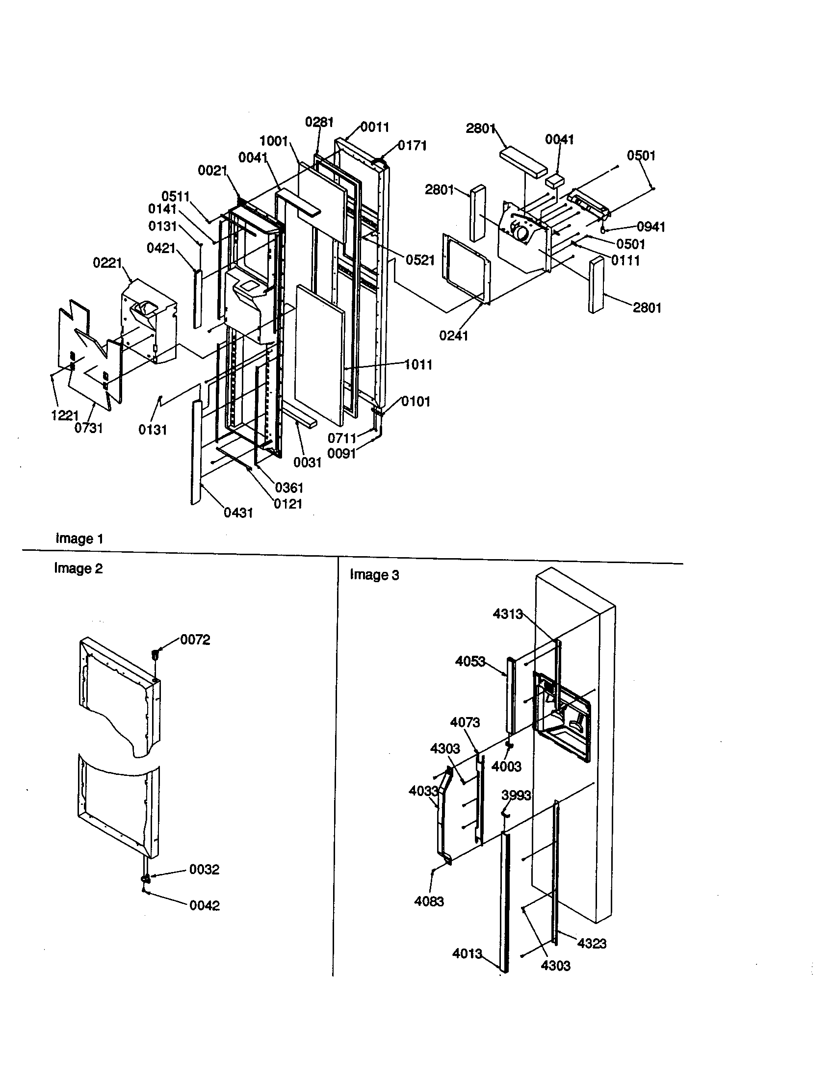Amana SRD20S4W-P1190810WW freezer door diagram