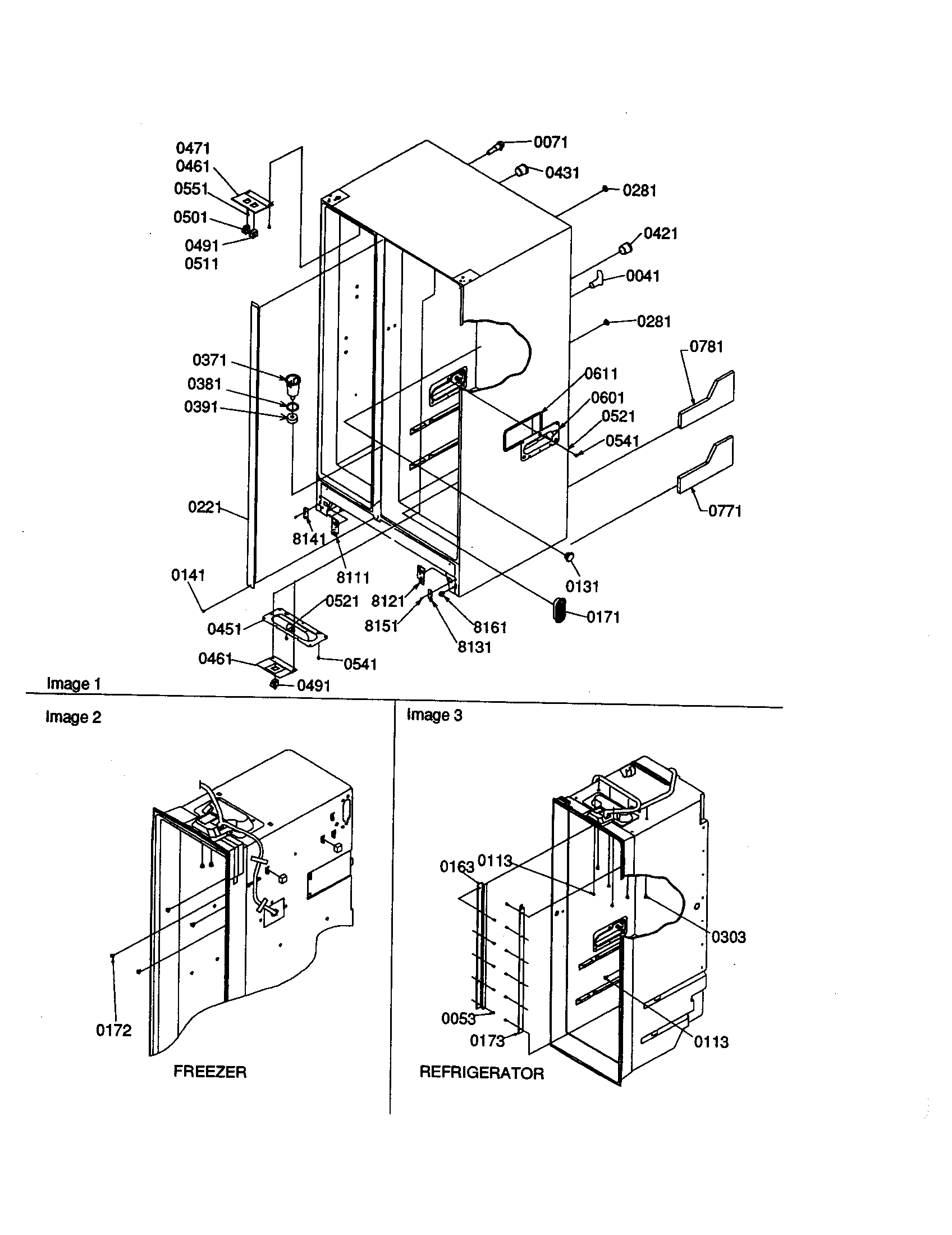 Amana SRD20S4W-P1190810WW cabinet diagram