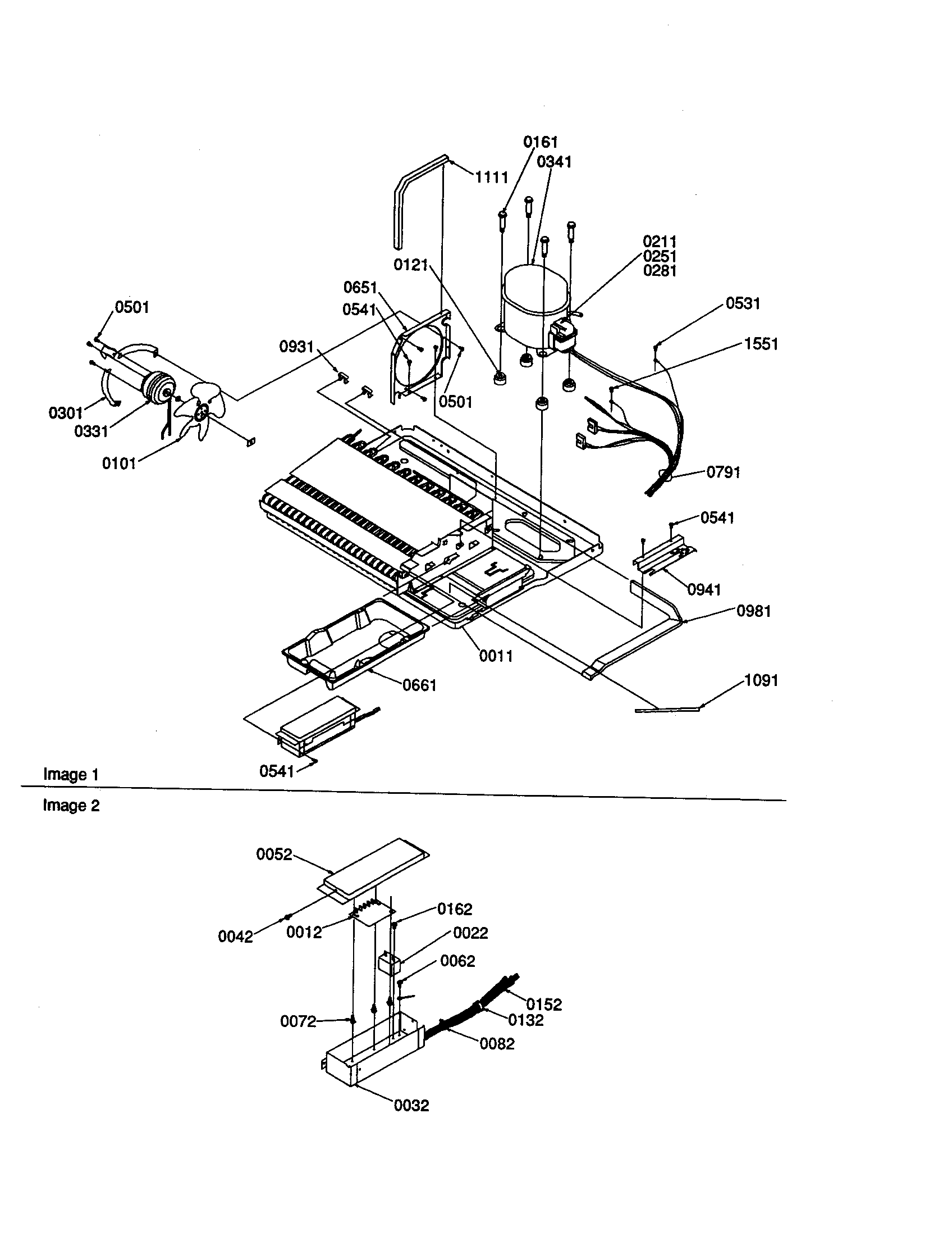 Amana SRD20S4W-P1190810WW machine compartment diagram