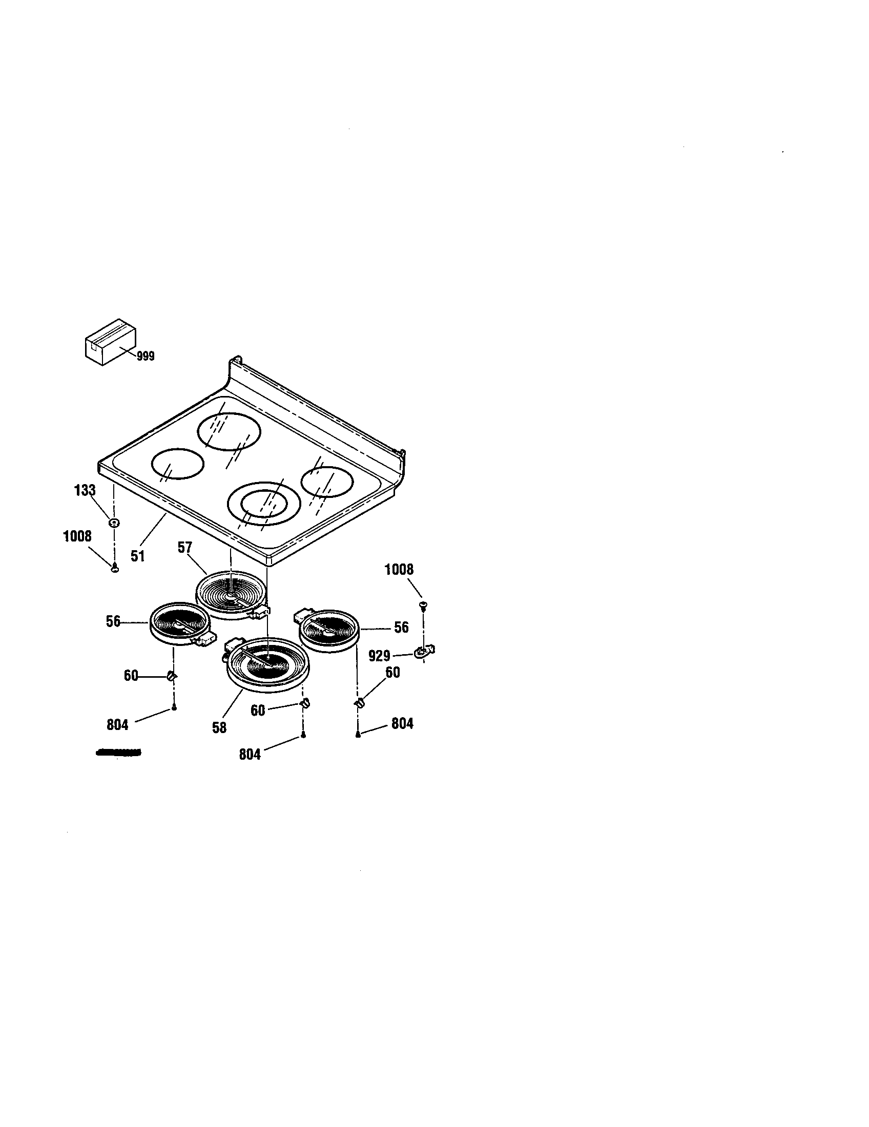 Kenmore 91195987991 maintop diagram