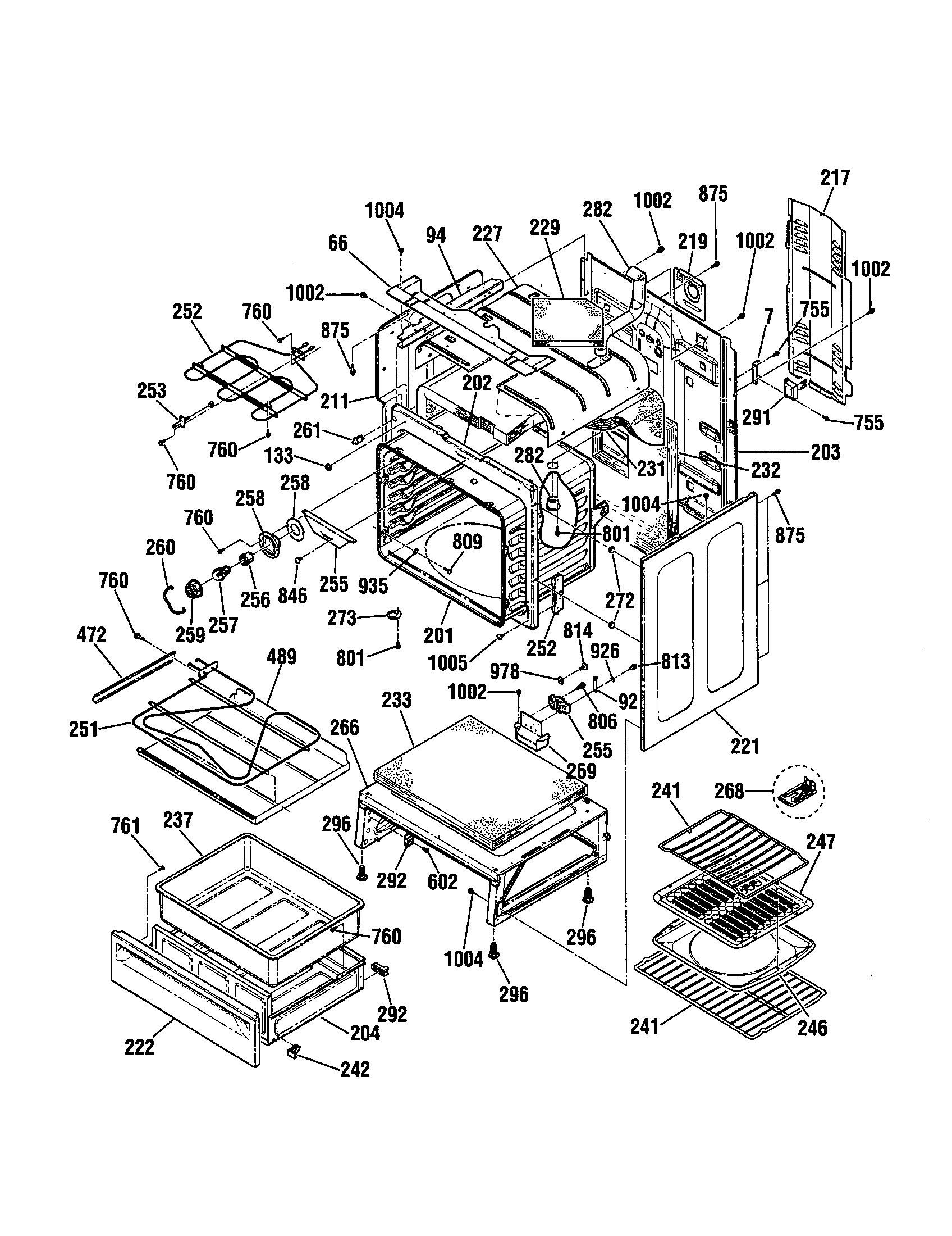 Kenmore 91195987991 body diagram