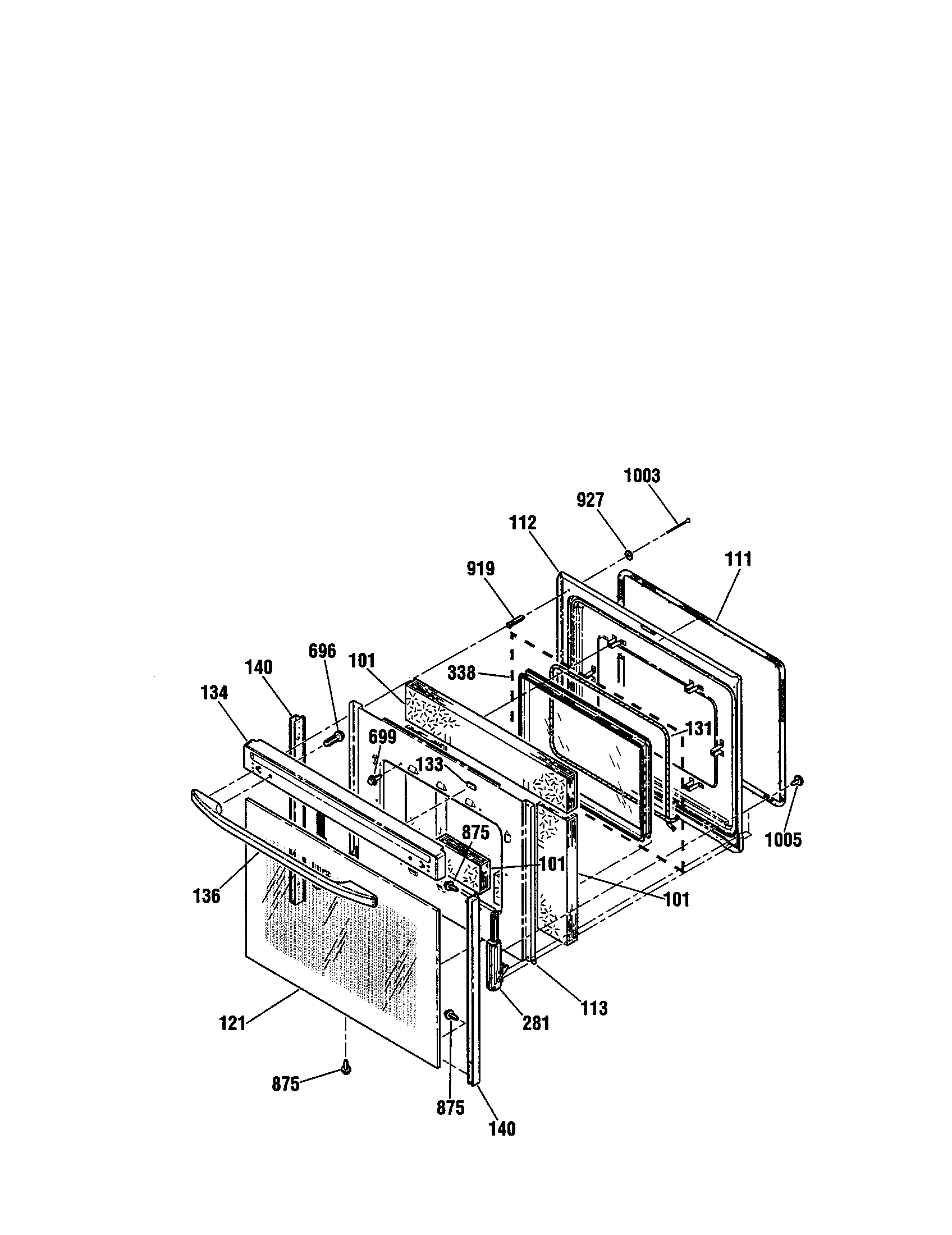 Kenmore 91195987991 door diagram