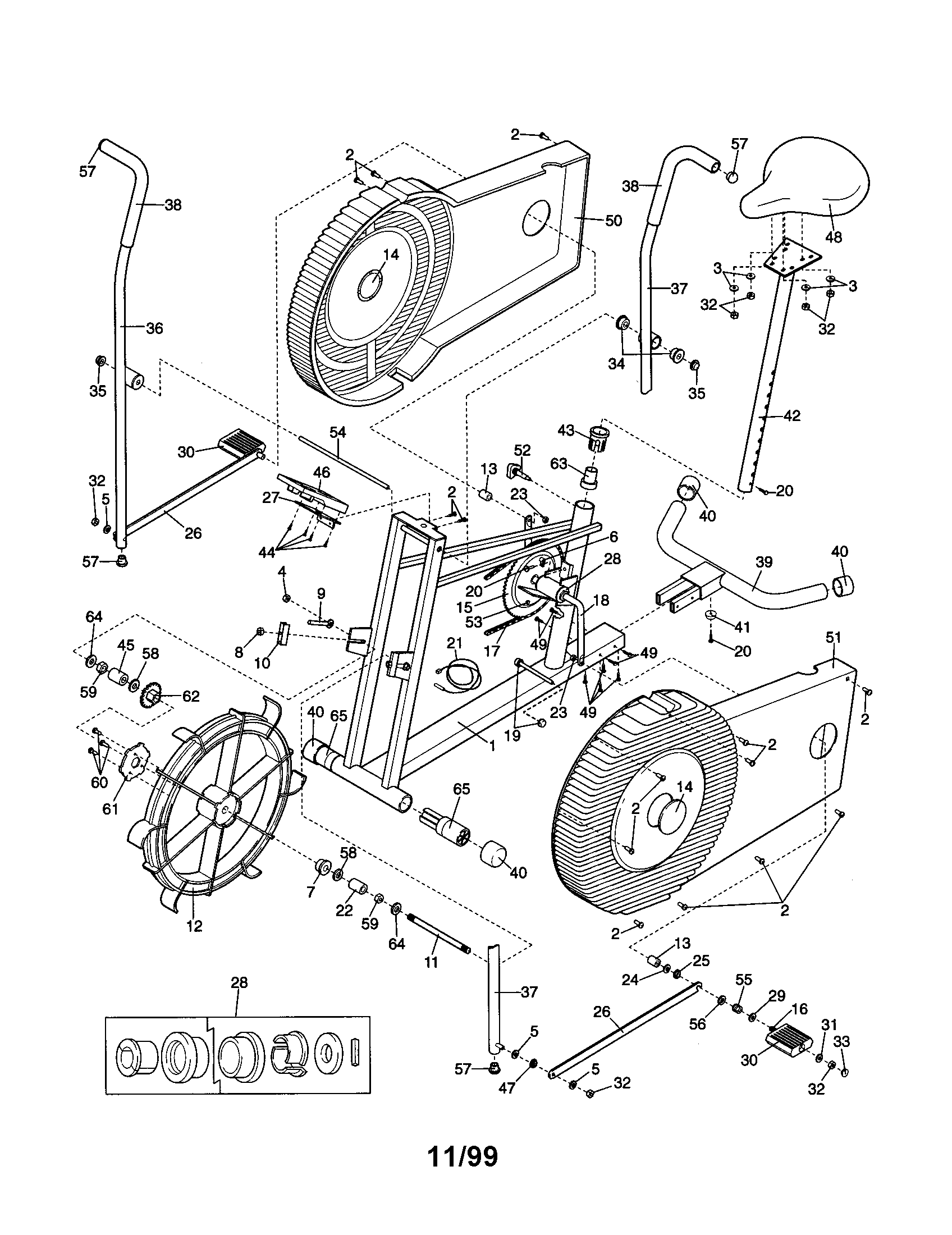 Proform 831288264 frame assembly diagram