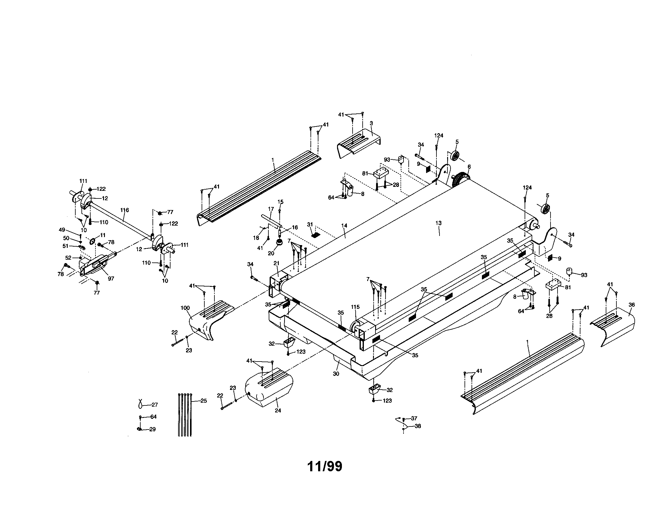 Reebok RBTL19981 frame assembly diagram