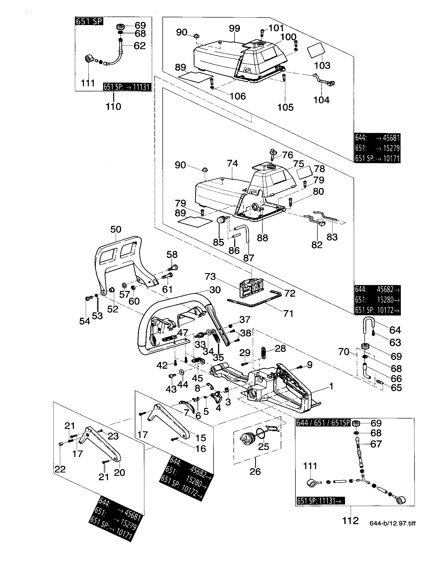 Solo 651 handle bar diagram