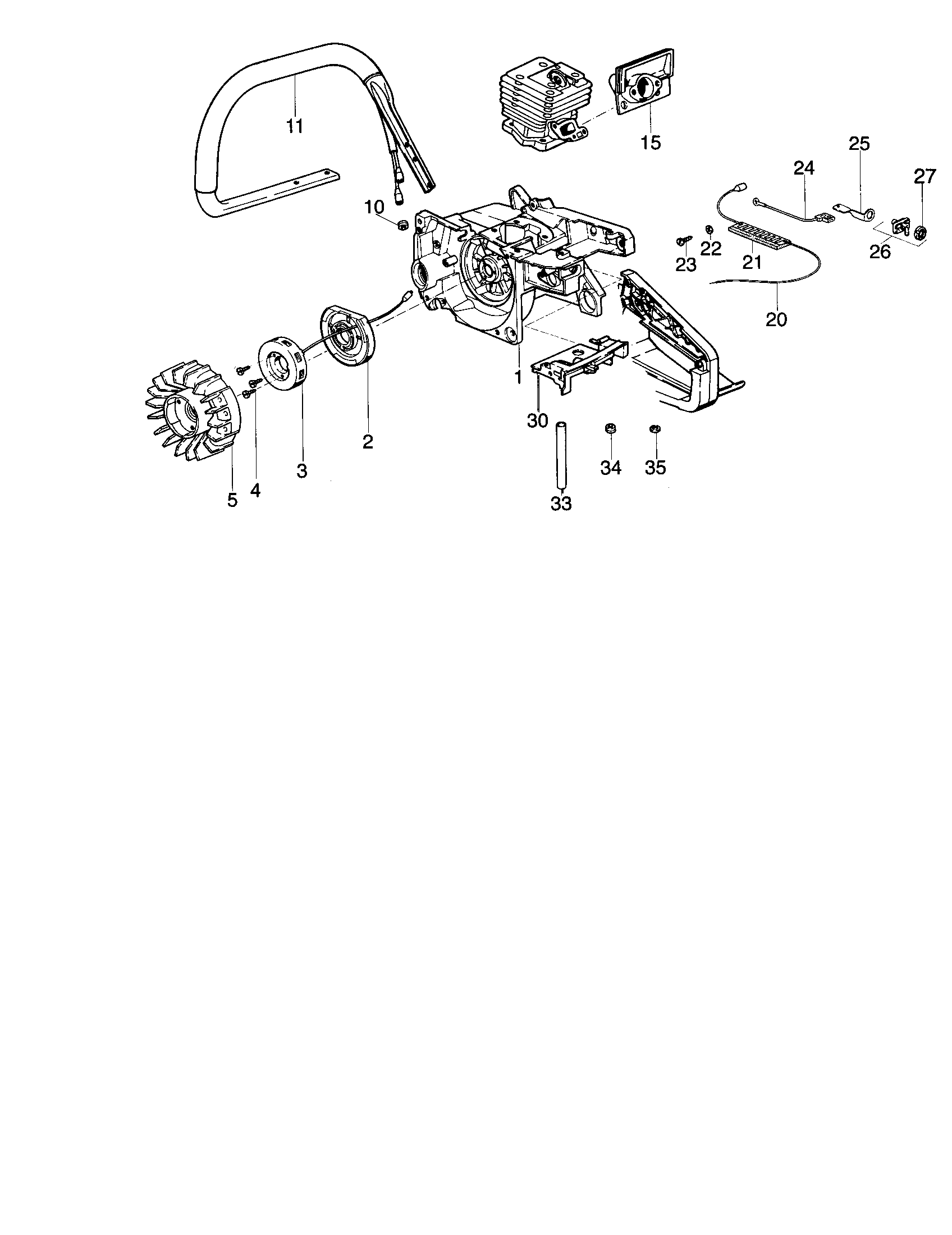 Solo 651 crankcase assembly diagram