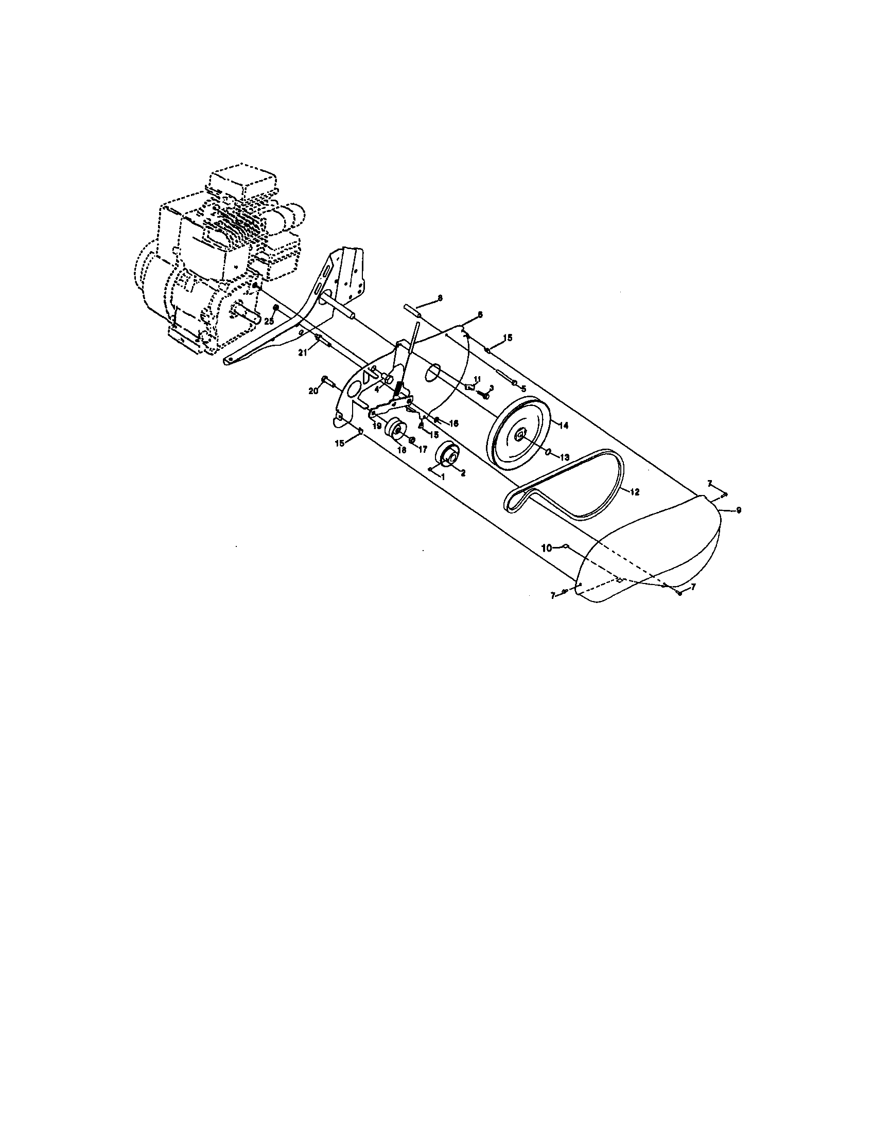 Craftsman 917292392 belt guard and pulley assembly diagram
