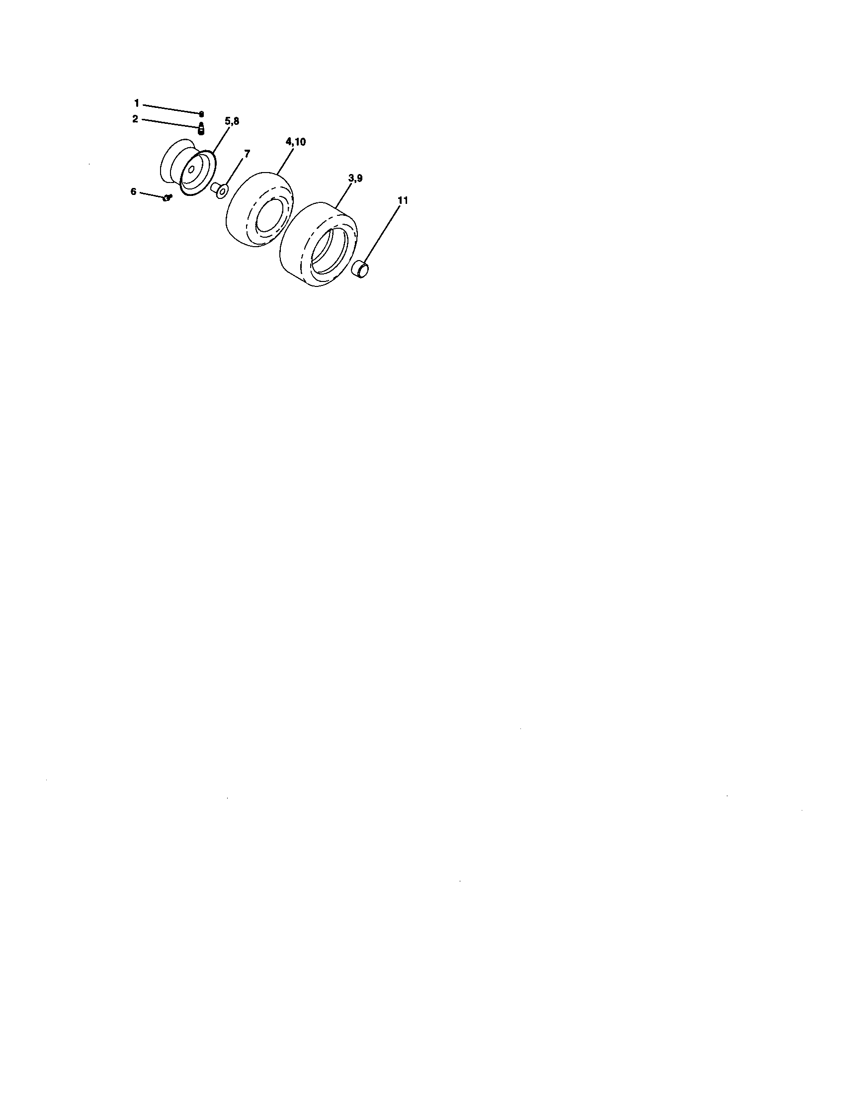 Craftsman 917270960 wheels and tires diagram