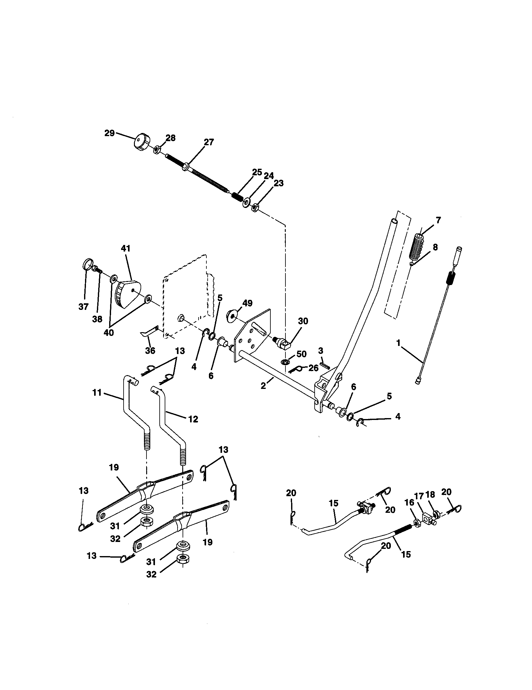 Craftsman 917270960 lift assembly diagram