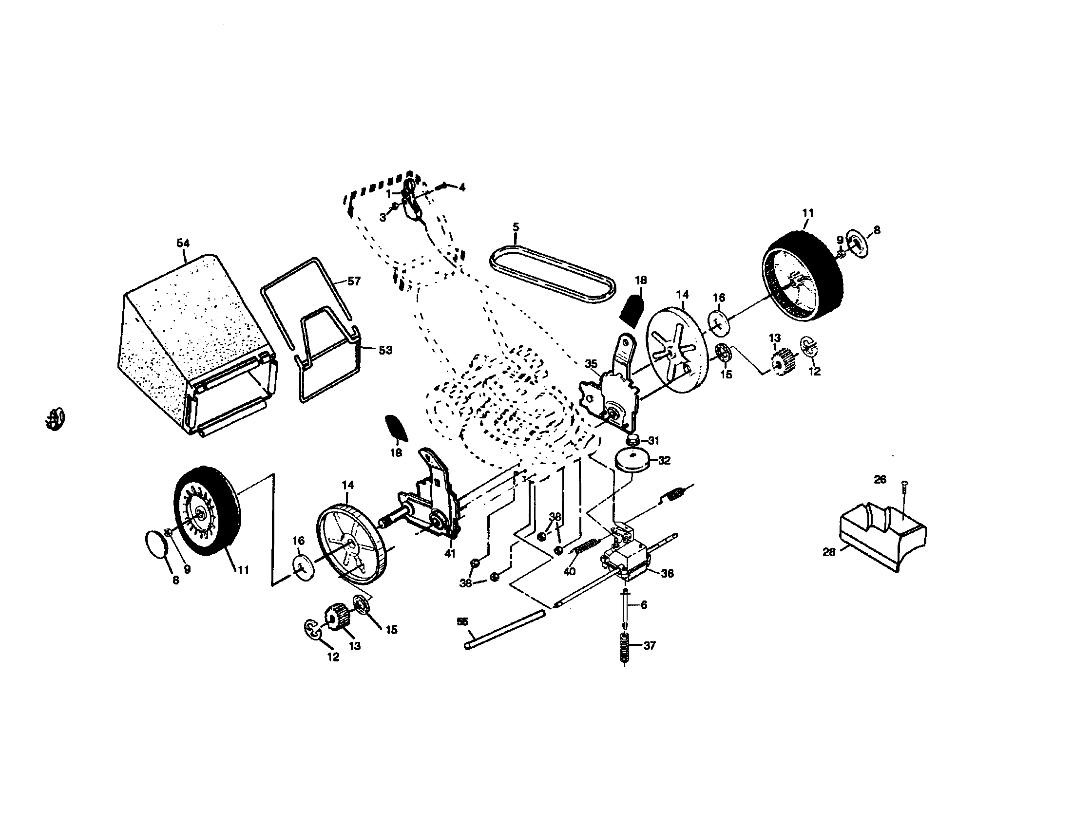 Craftsman 917379582 wheel and tire assembly diagram