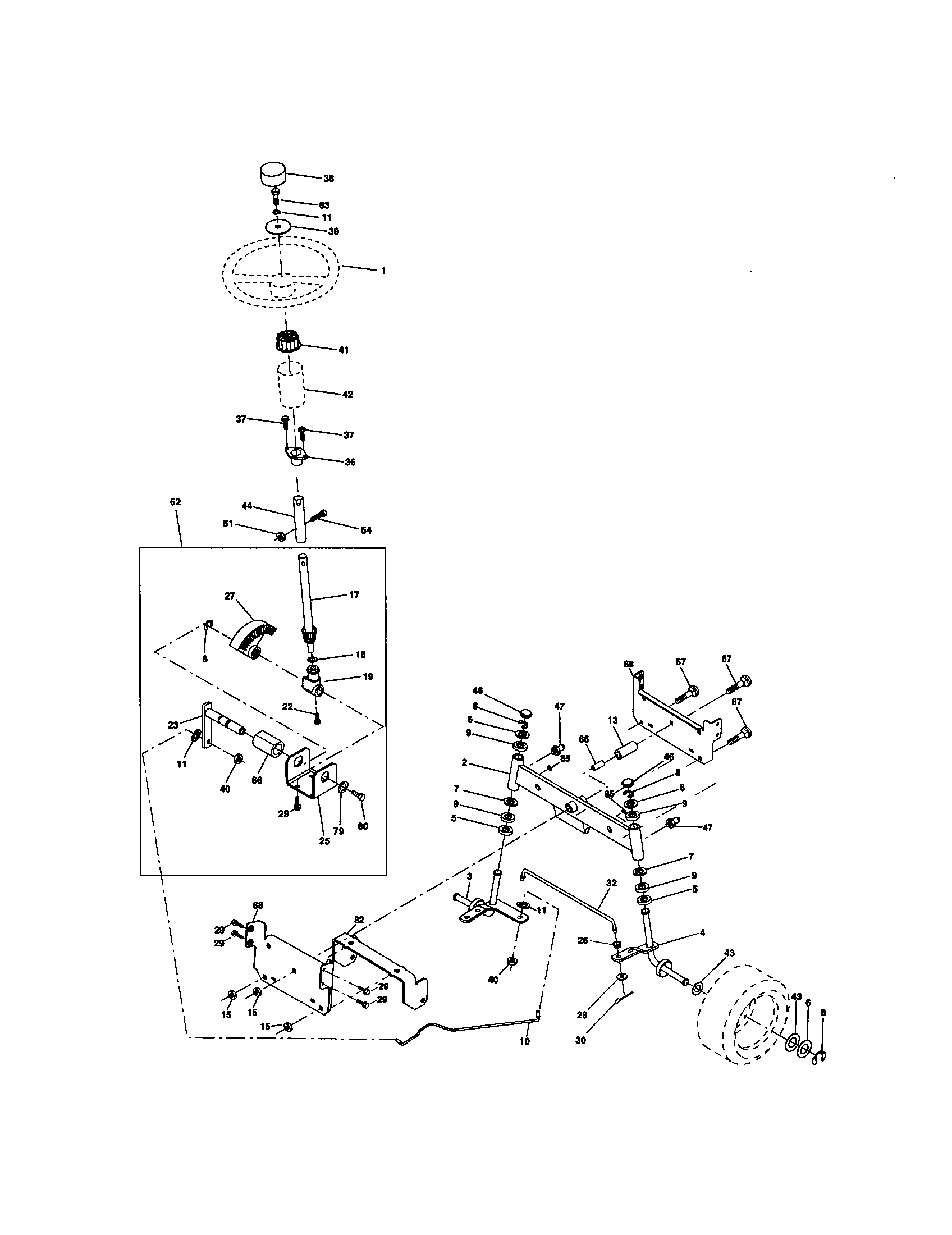 Craftsman 917270951 steering diagram