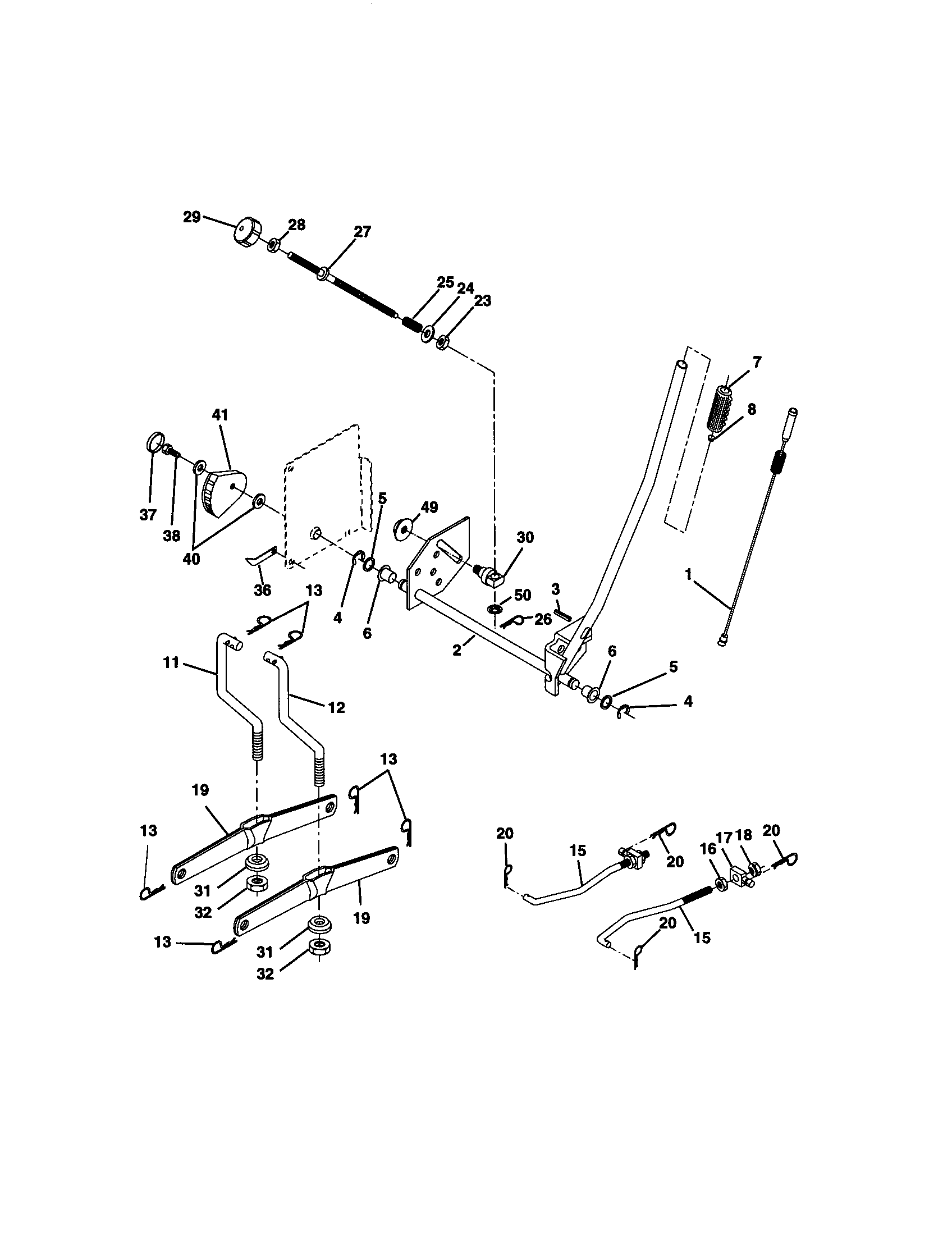 Craftsman 917270951 lift assembly diagram