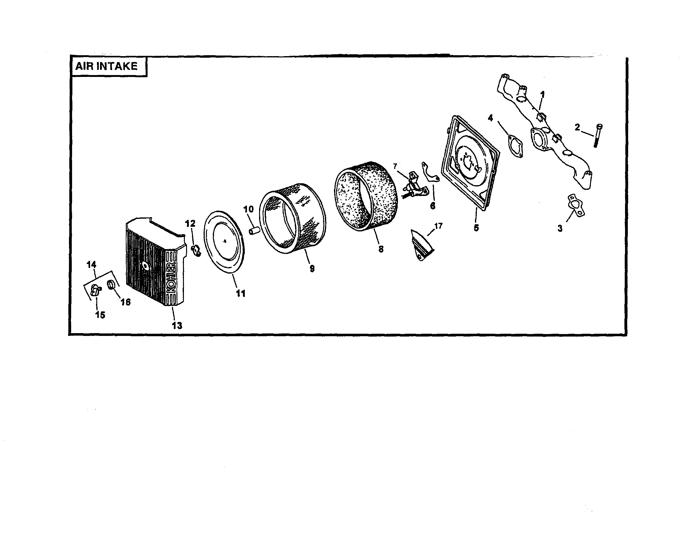 Craftsman 917272961 air intake diagram