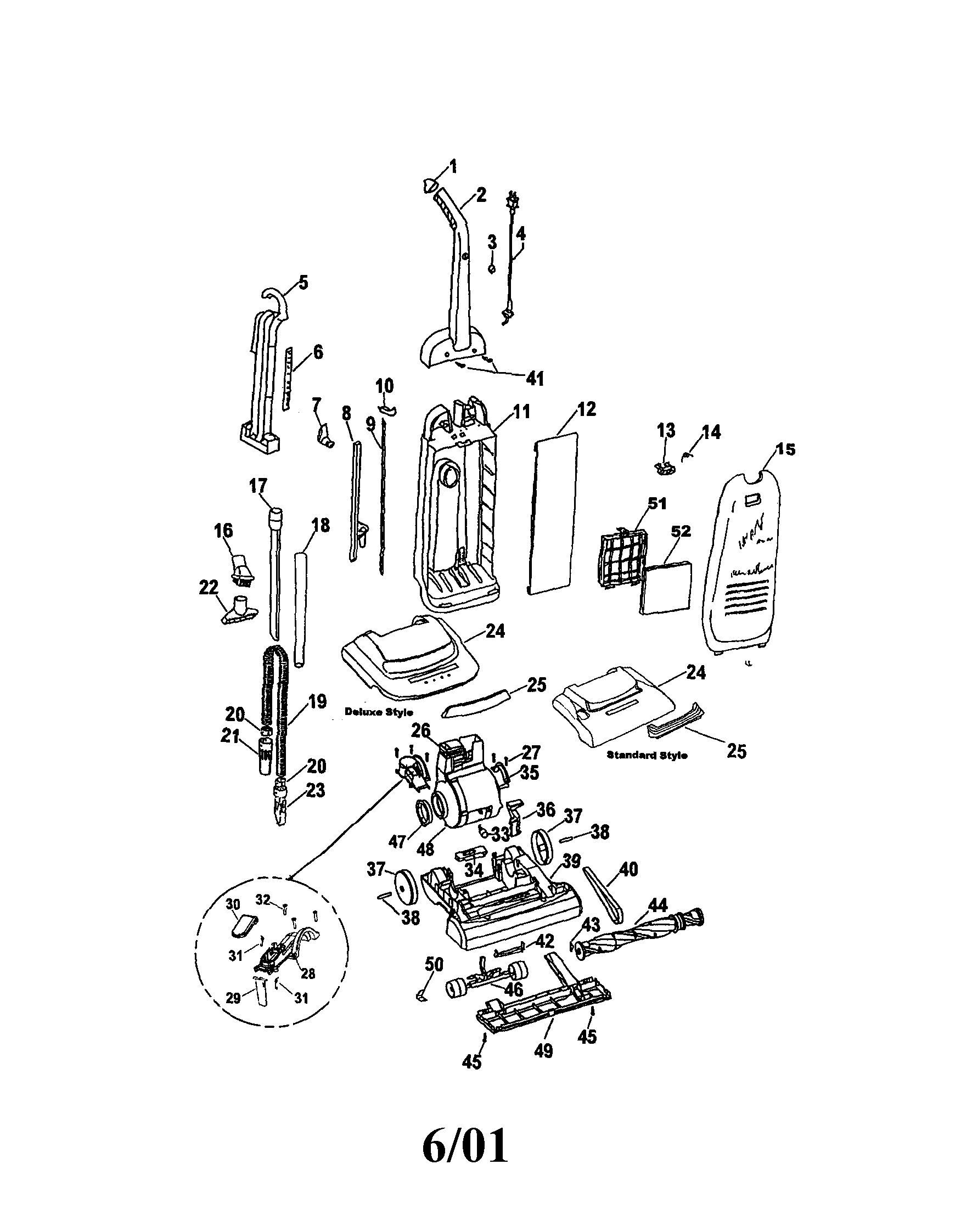 Hoover U5132900 caddy vac diagram