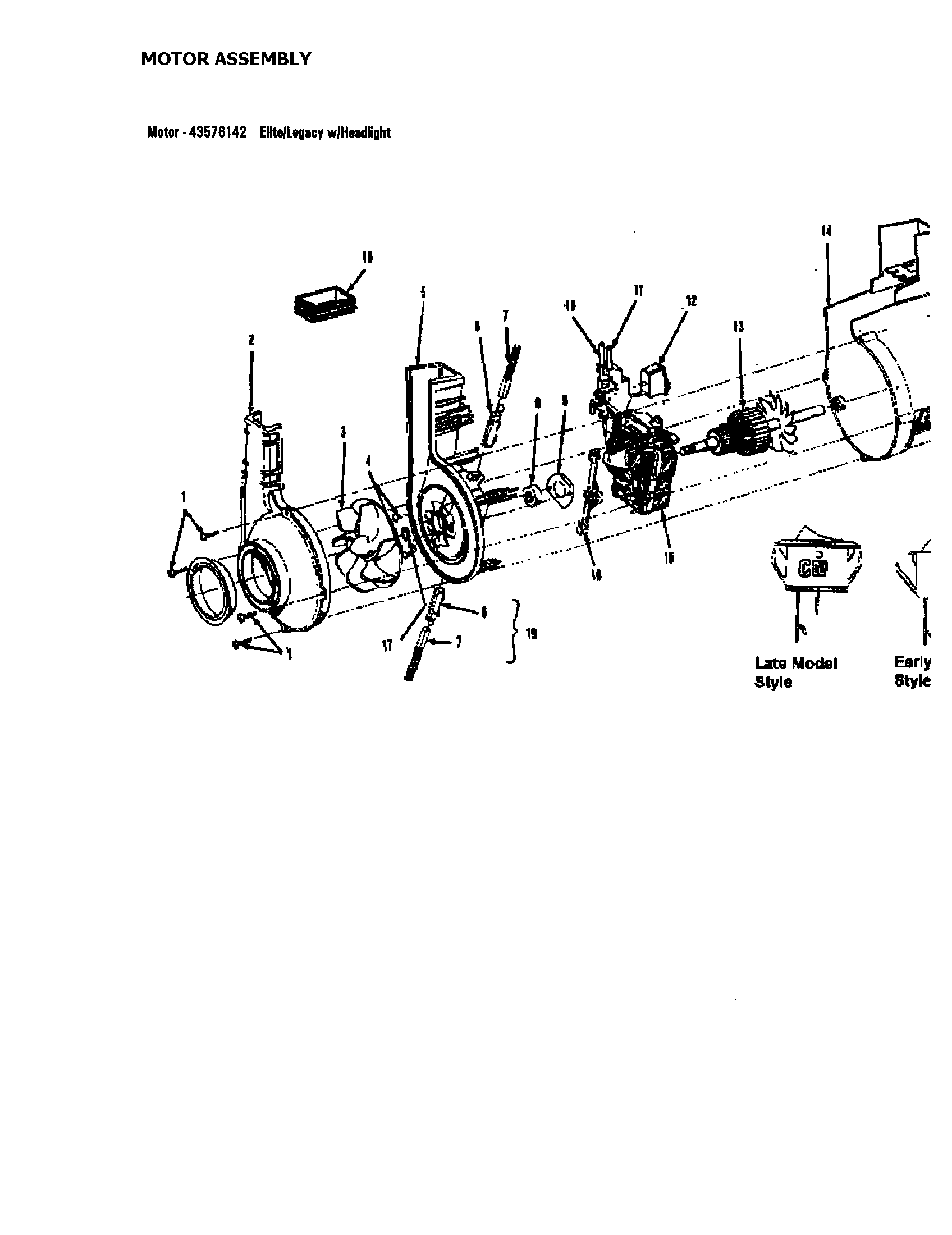 Hoover U5132900 motor assembly diagram