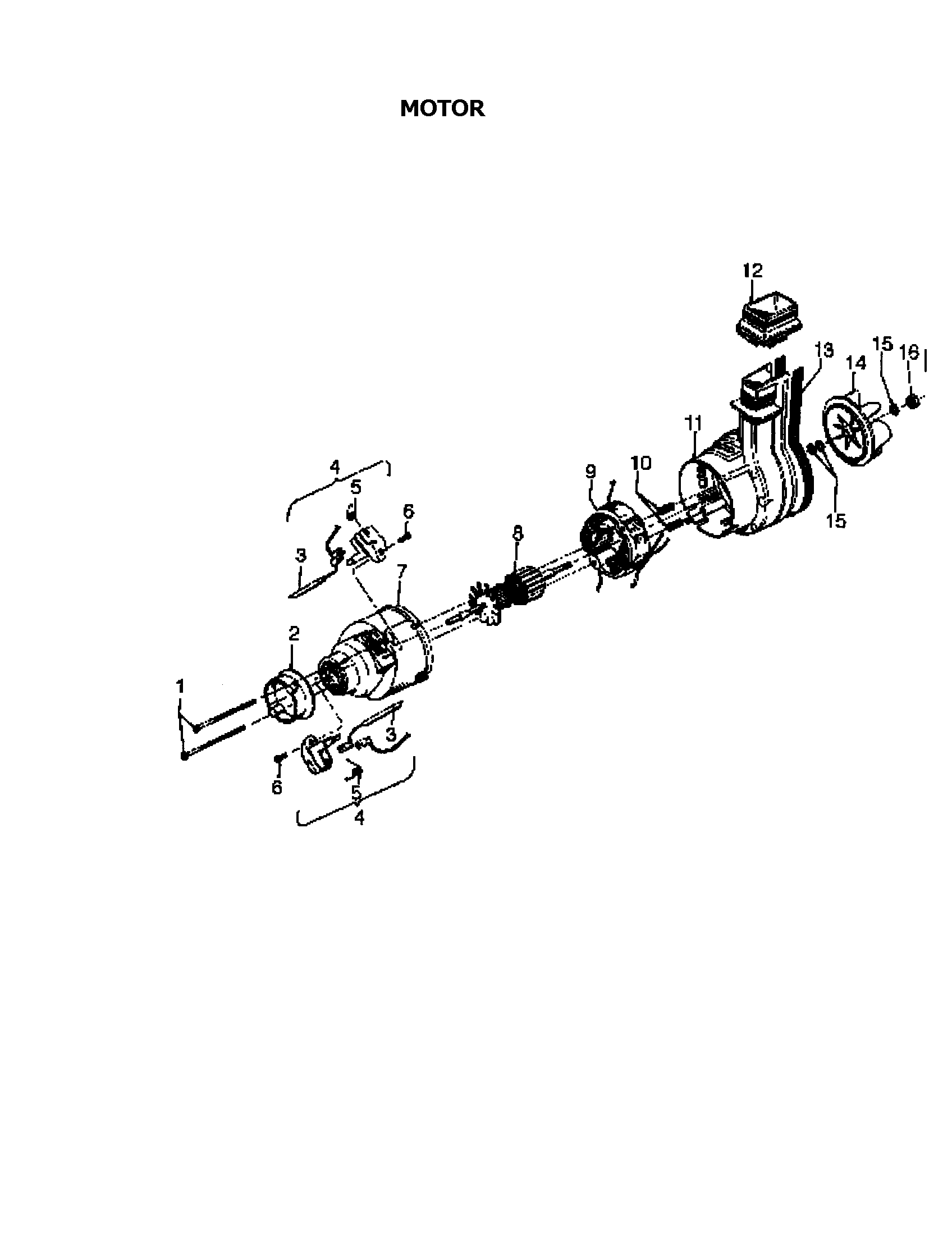 Hoover U3721930 motor diagram