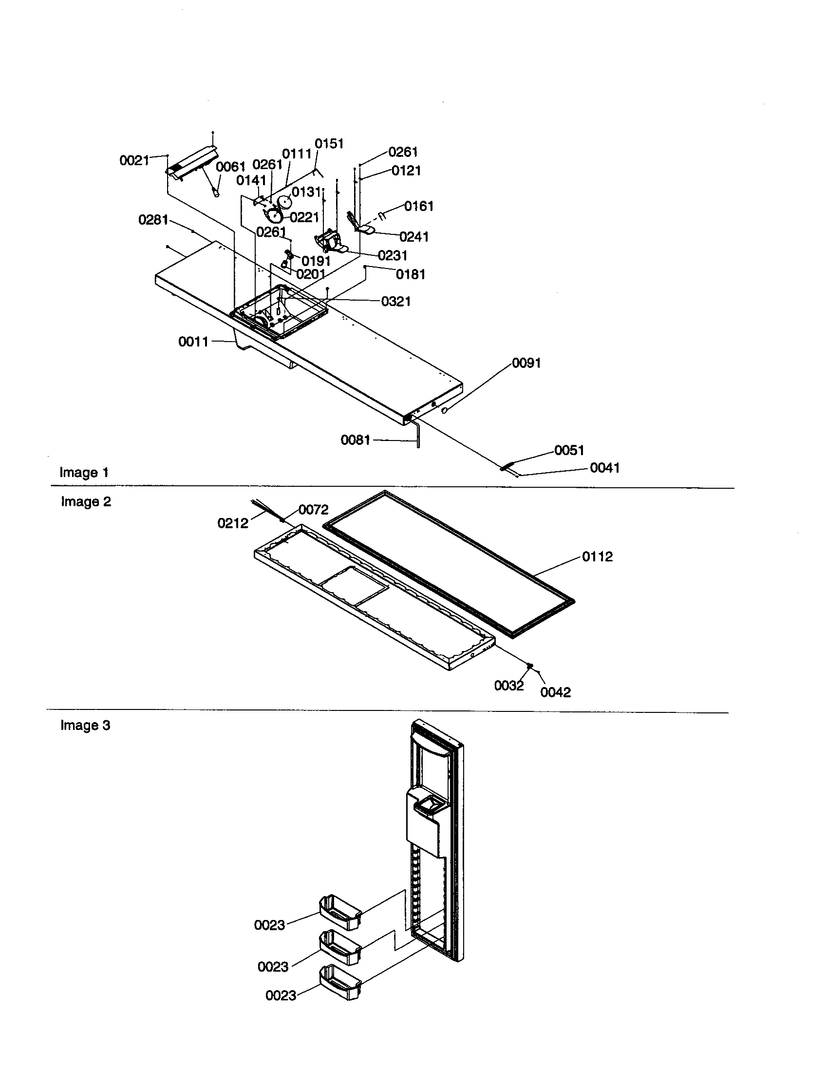 Kenmore 59650399990 freezer door diagram
