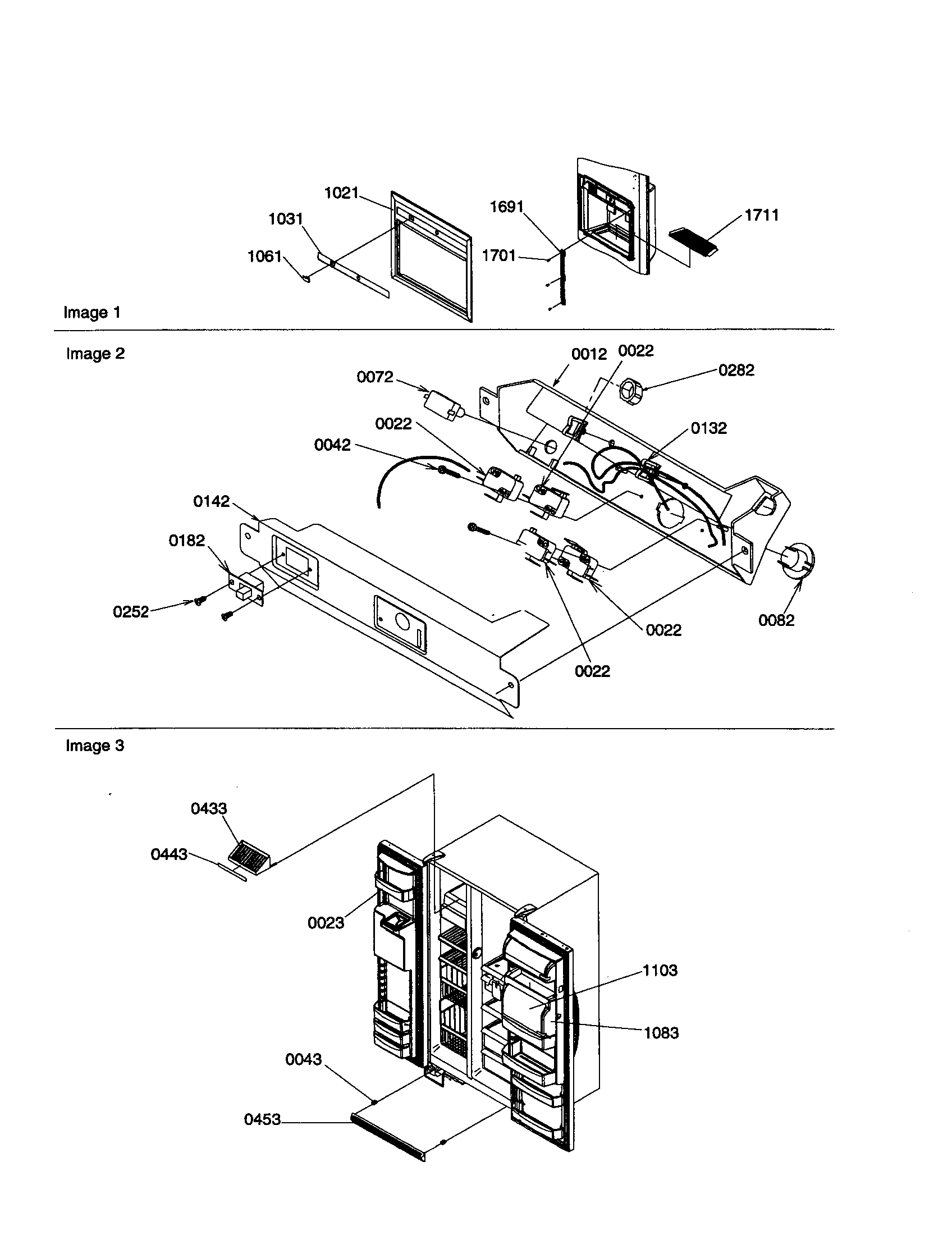 Kenmore 59650399990 facade dispenser and elec. bracket diagram
