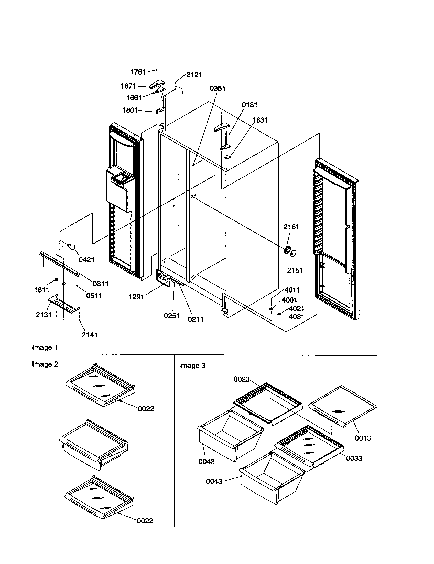 Kenmore 59650399990 lights and hinges diagram