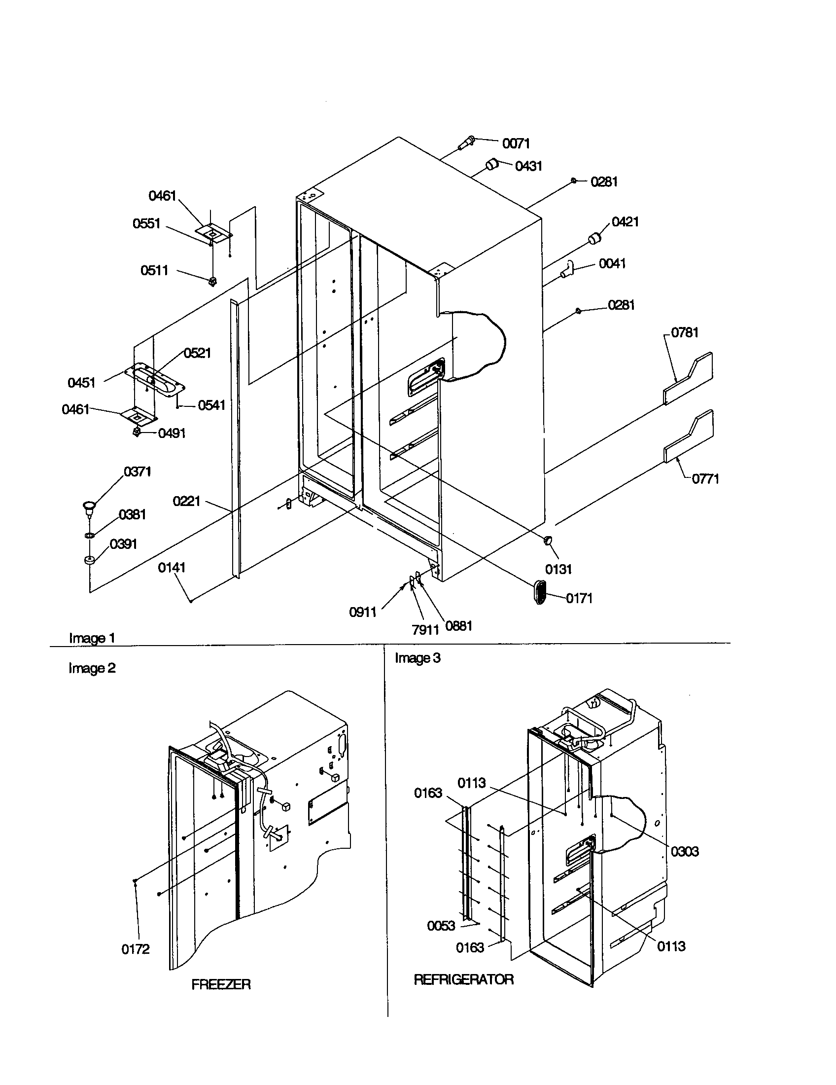 Kenmore 59650399990 cabinet diagram
