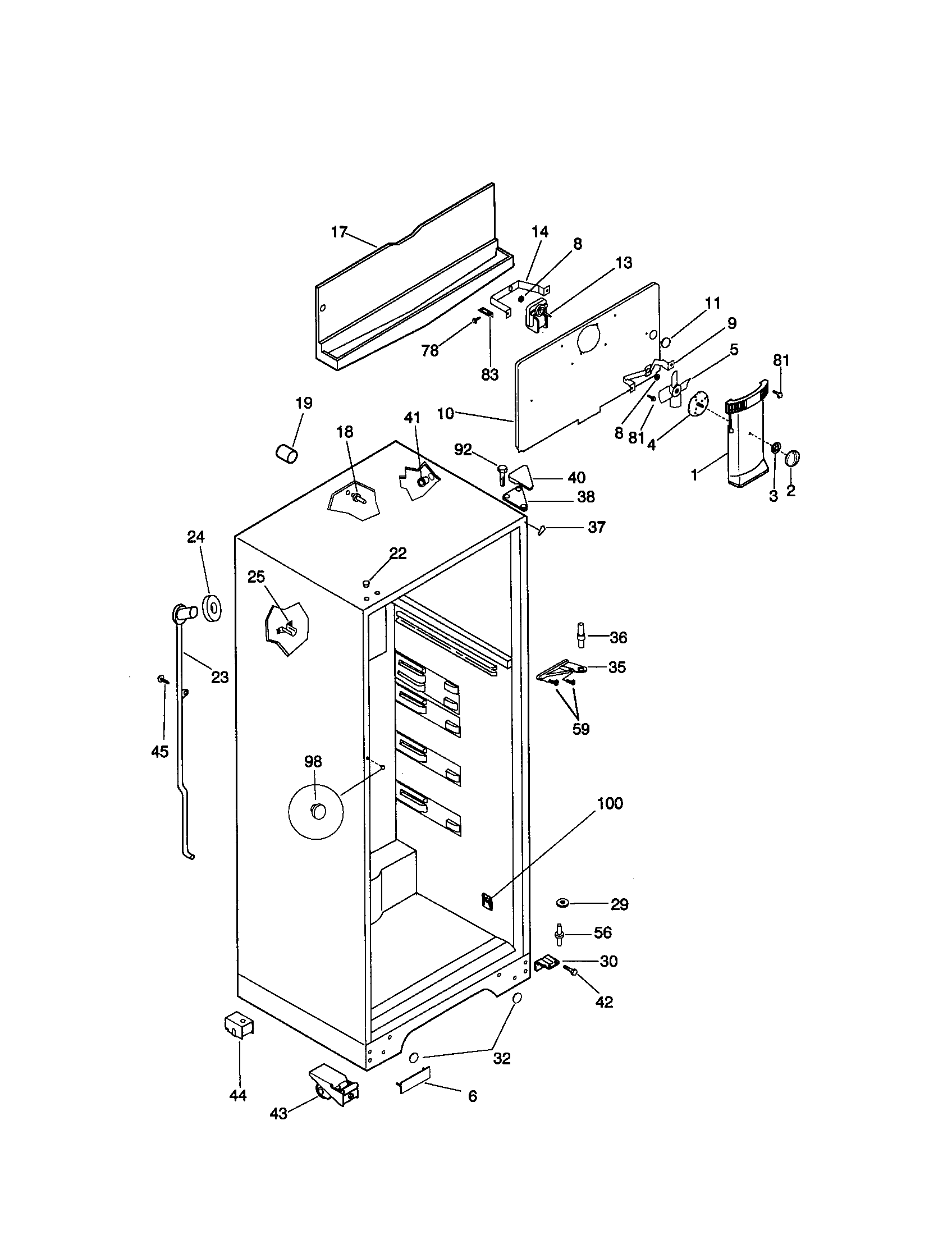 Kenmore 25338677995 cabinet diagram