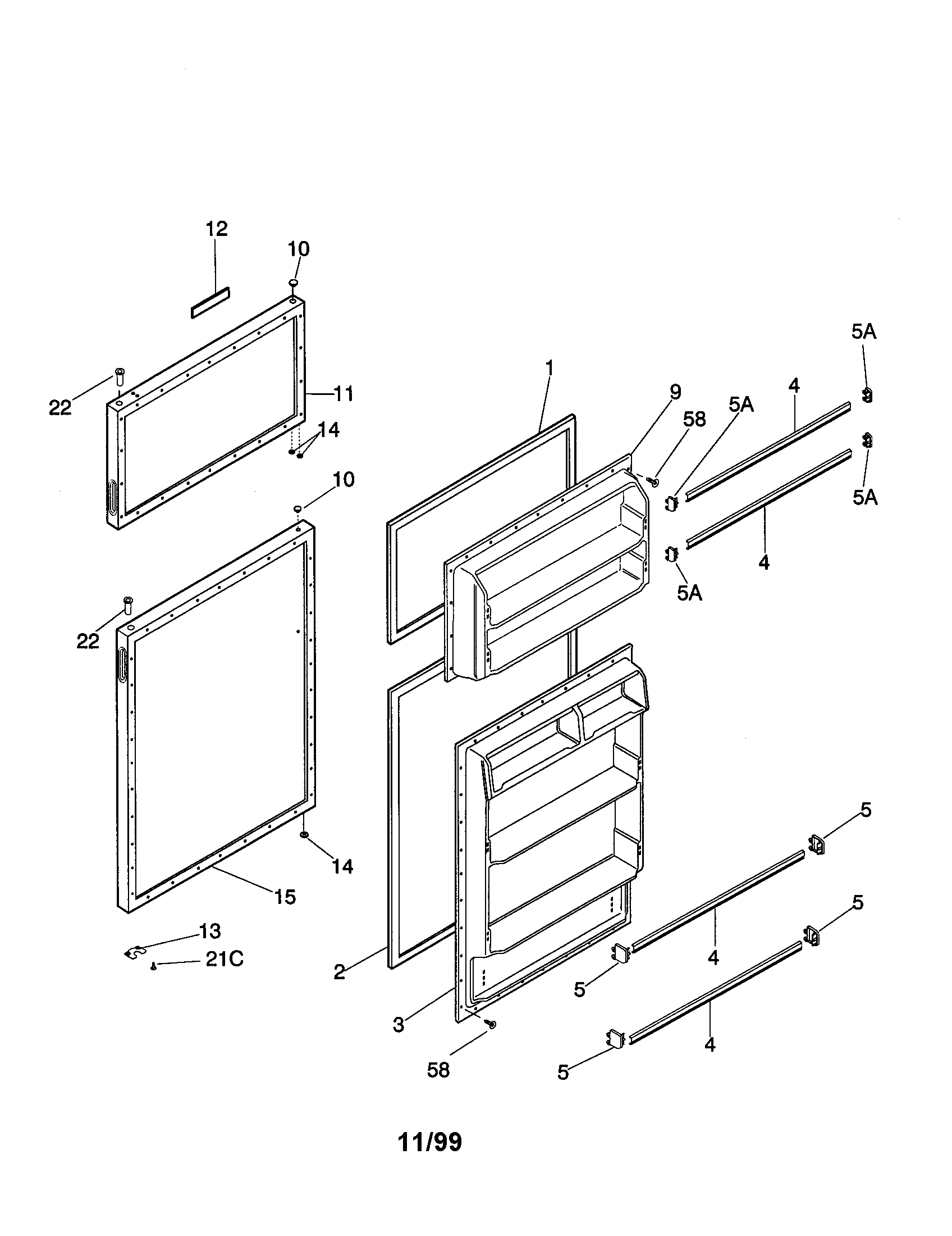 Kenmore 25336601895 door diagram