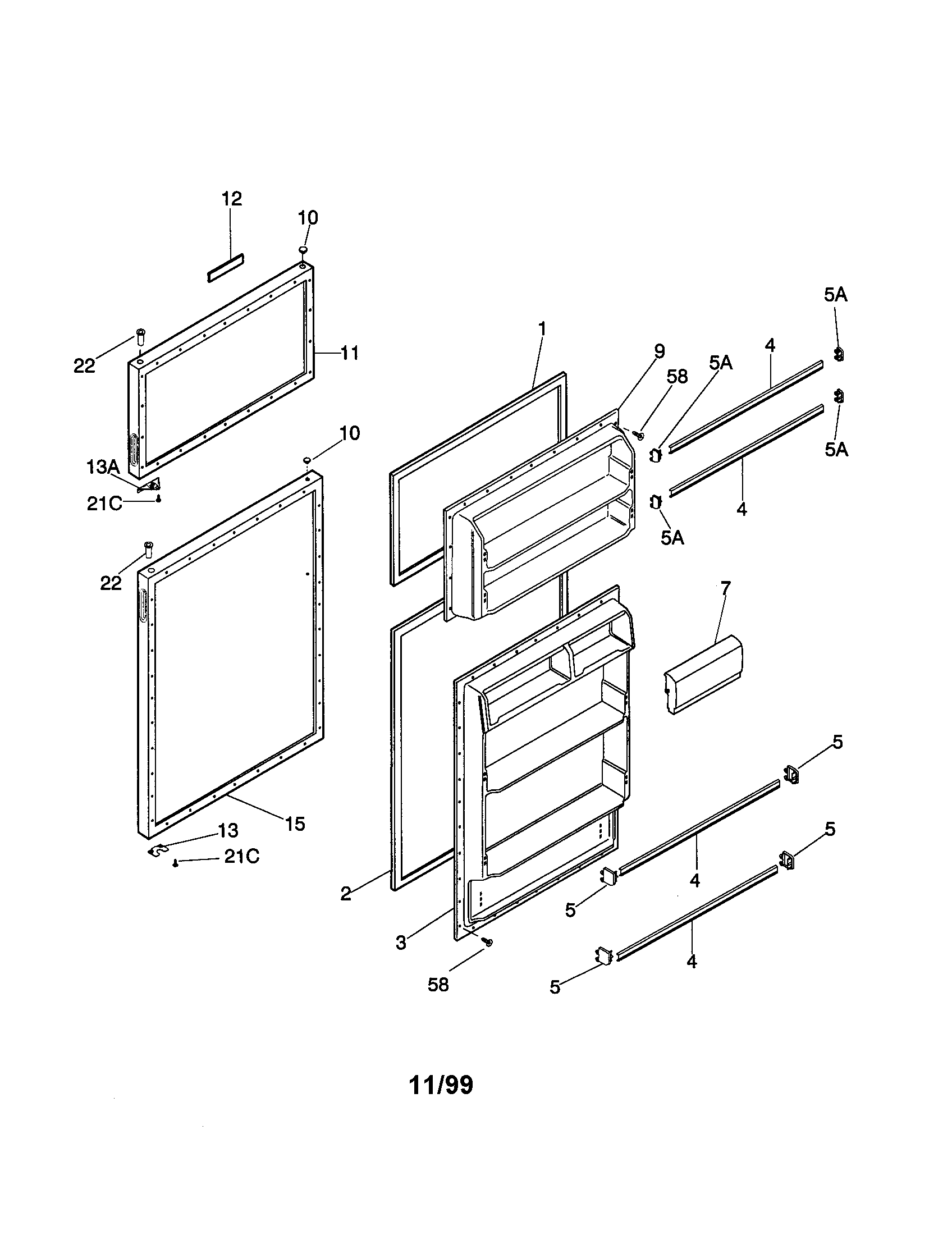 Kenmore 25336611895 door diagram